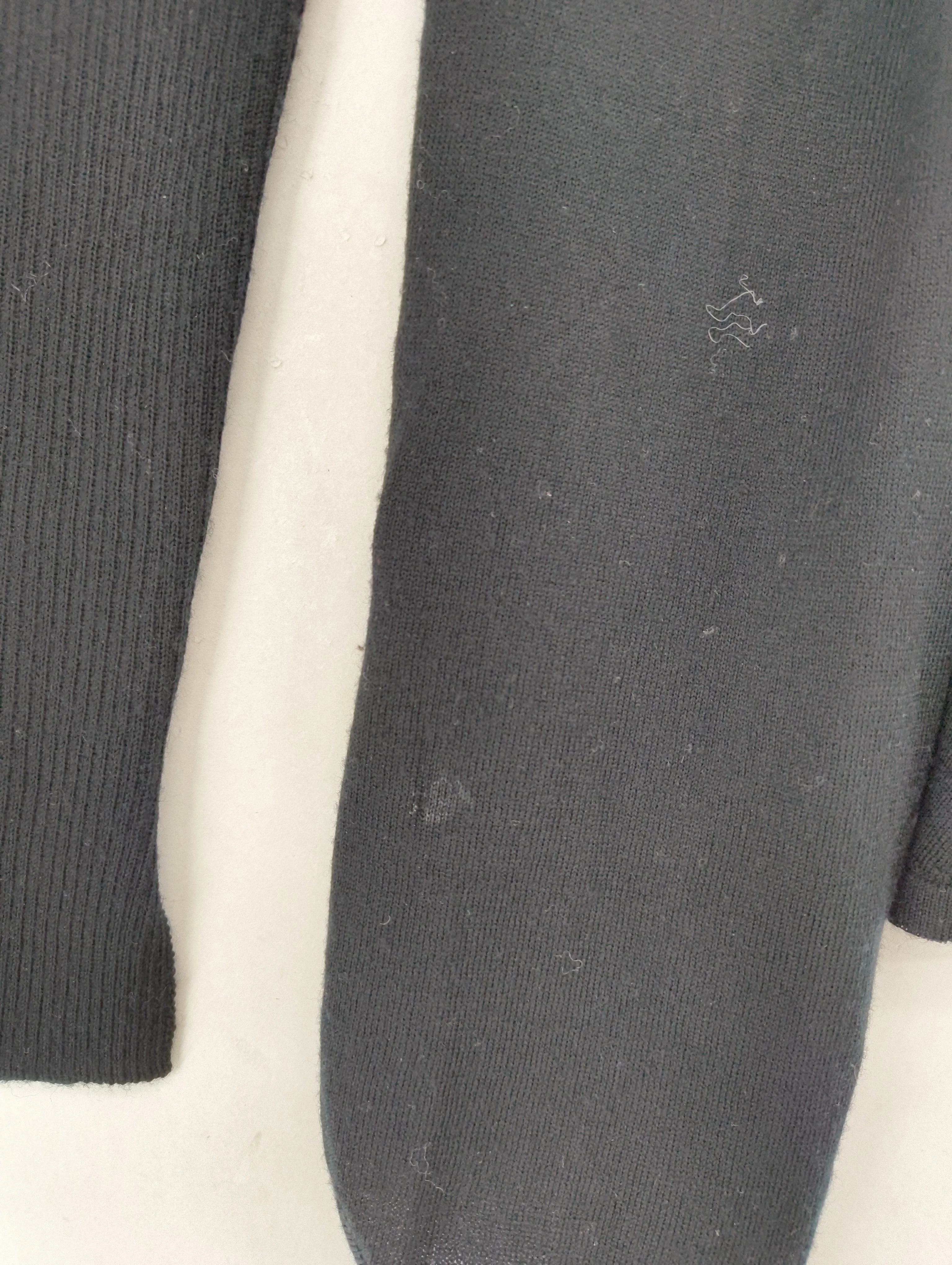 AllSaints Women's Top XS Black 100% Wool Long Sleeve Crew Neck Basic - Image 5