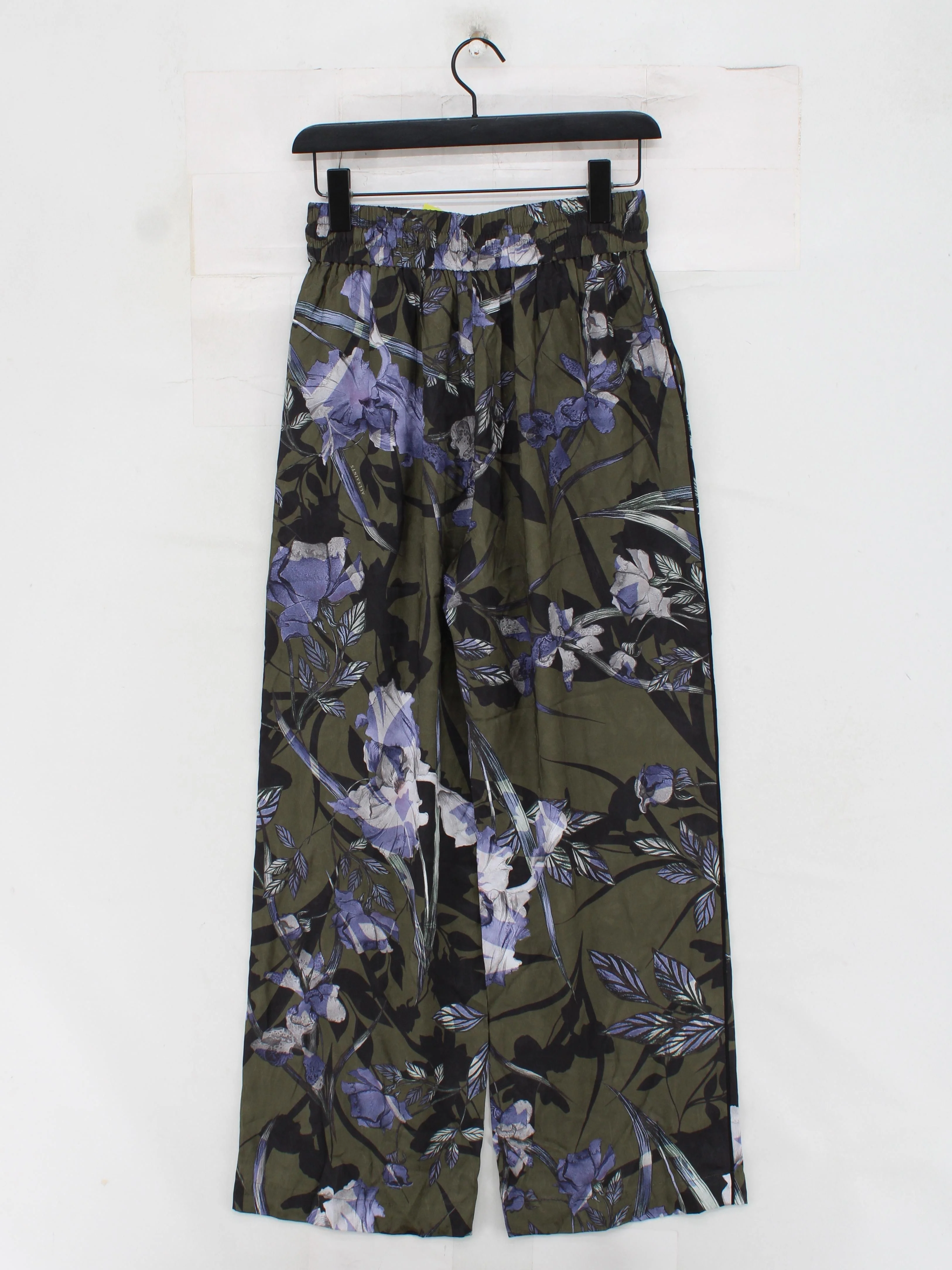 AllSaints Women's Trousers S Multi Floral 100% Viscose Wide-Leg Sweatpants - Image 2