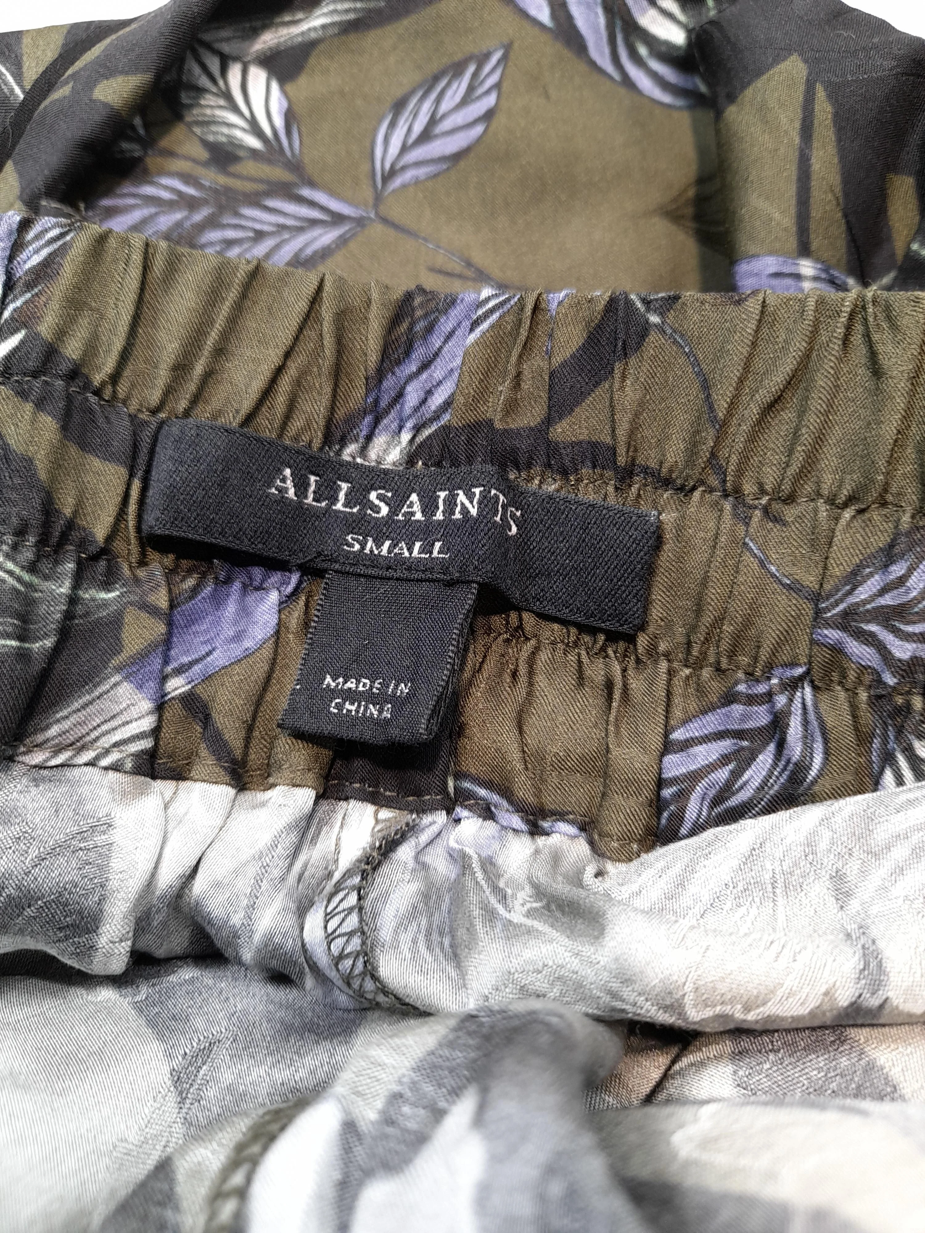 AllSaints Women's Trousers S Multi Floral 100% Viscose Wide-Leg Sweatpants - Image 5