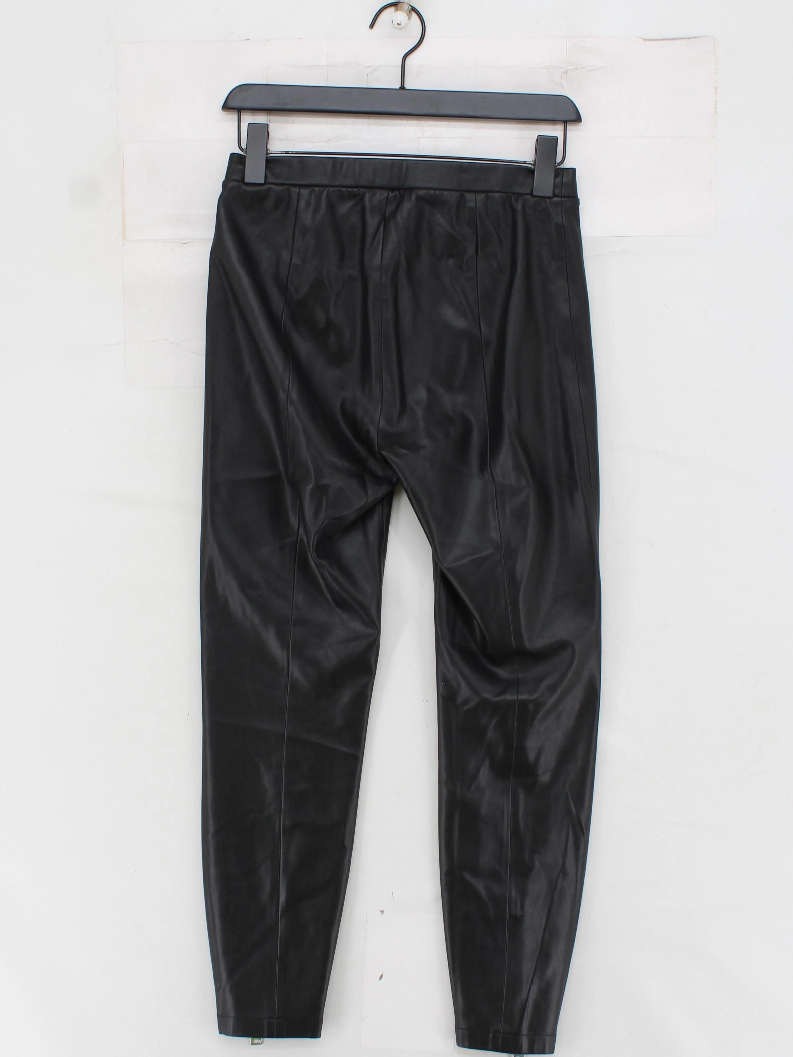 AllSaints Women's Trousers UK 10 Black 100% Polyester Skinny Sweatpants - Image 2