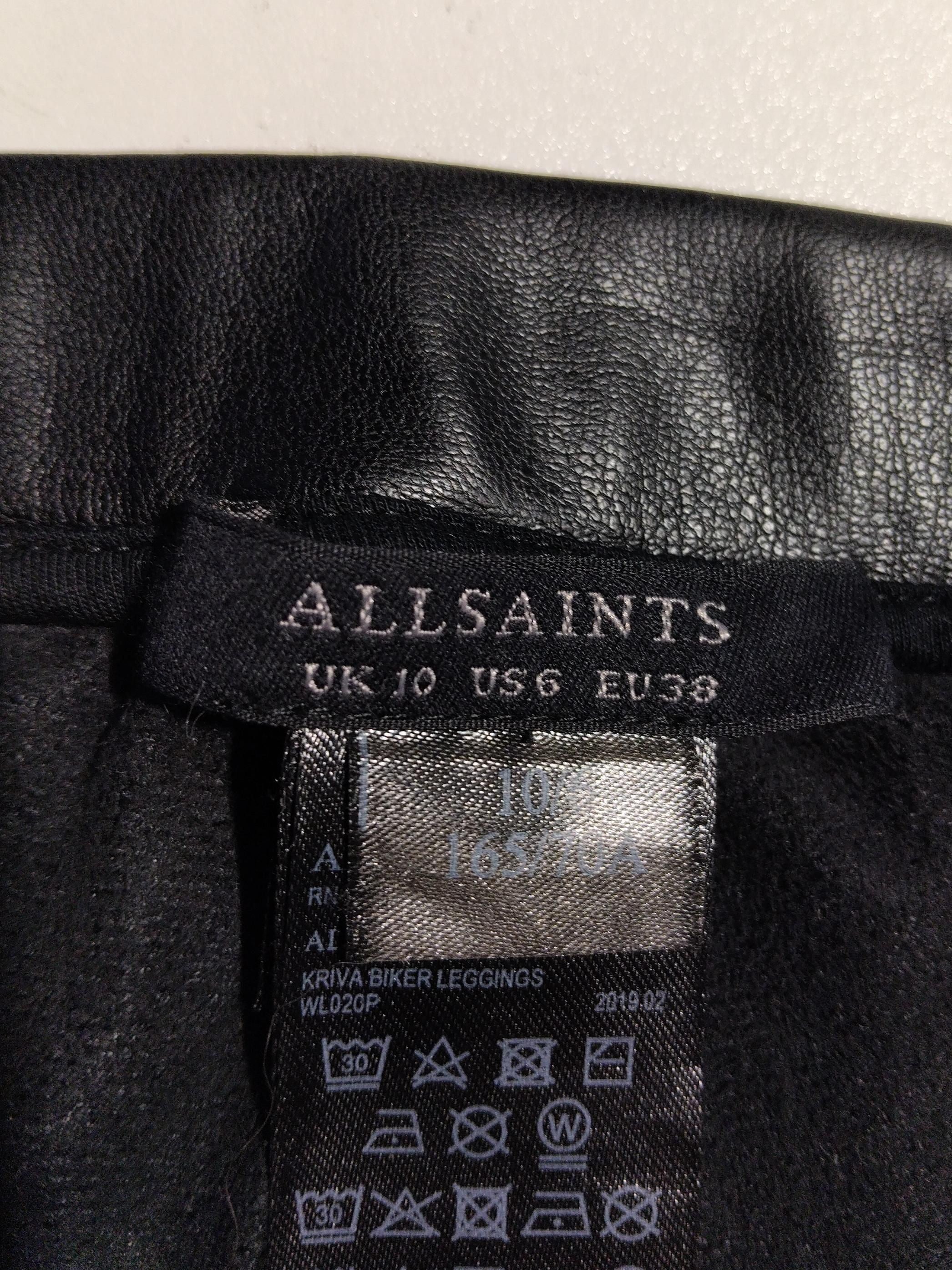 AllSaints Women's Trousers UK 10 Black 100% Polyester Skinny Sweatpants - Image 5