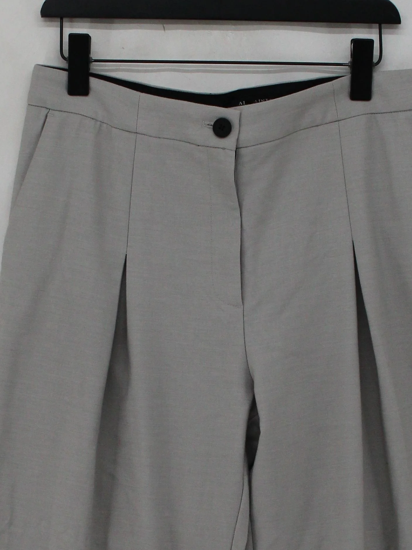 AllSaints Women's Trousers UK 14 Grey Polyester with Viscose, Elastane Chino - Image 3
