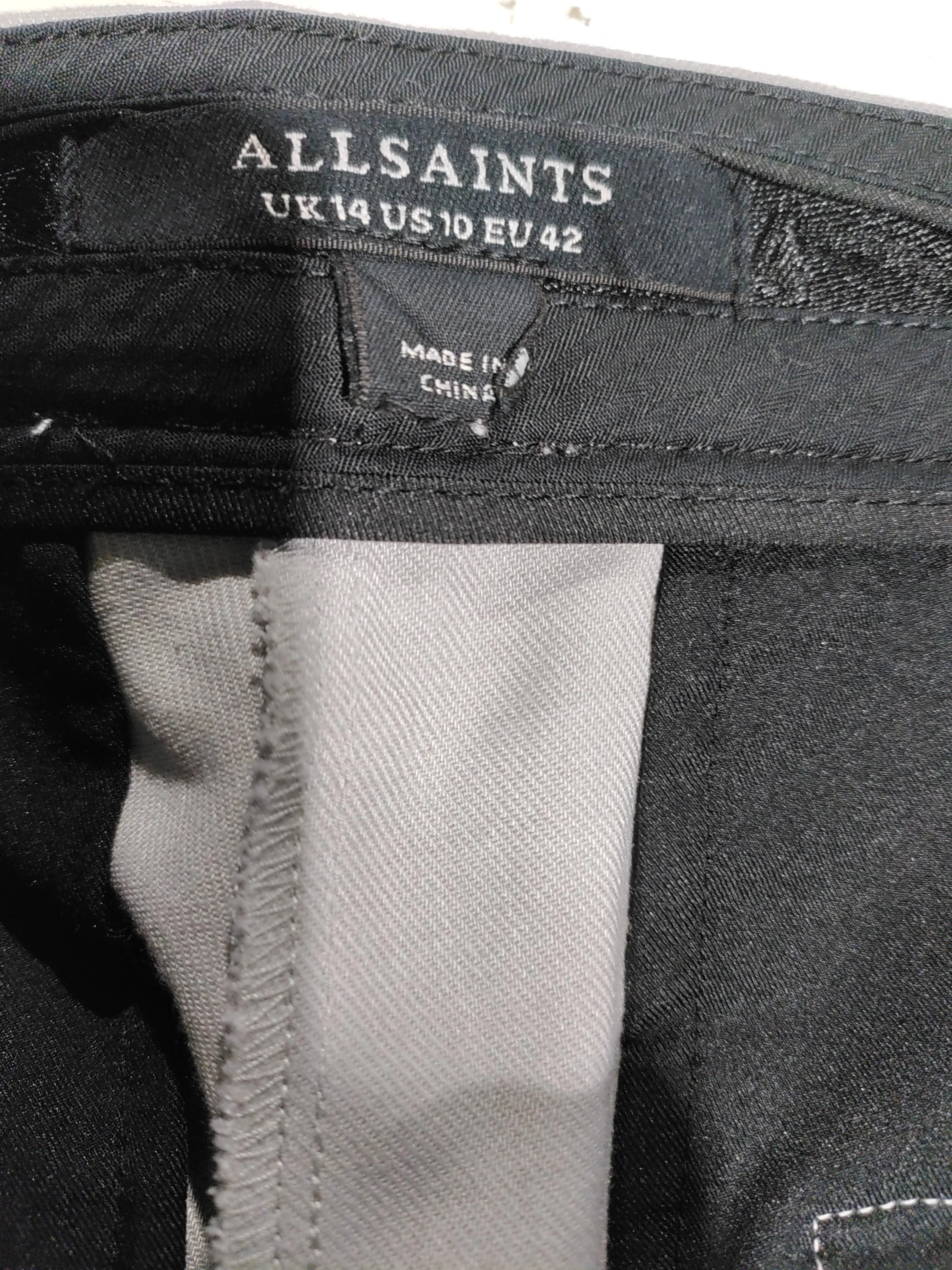 AllSaints Women's Trousers UK 14 Grey Polyester with Viscose, Elastane Chino - Image 5