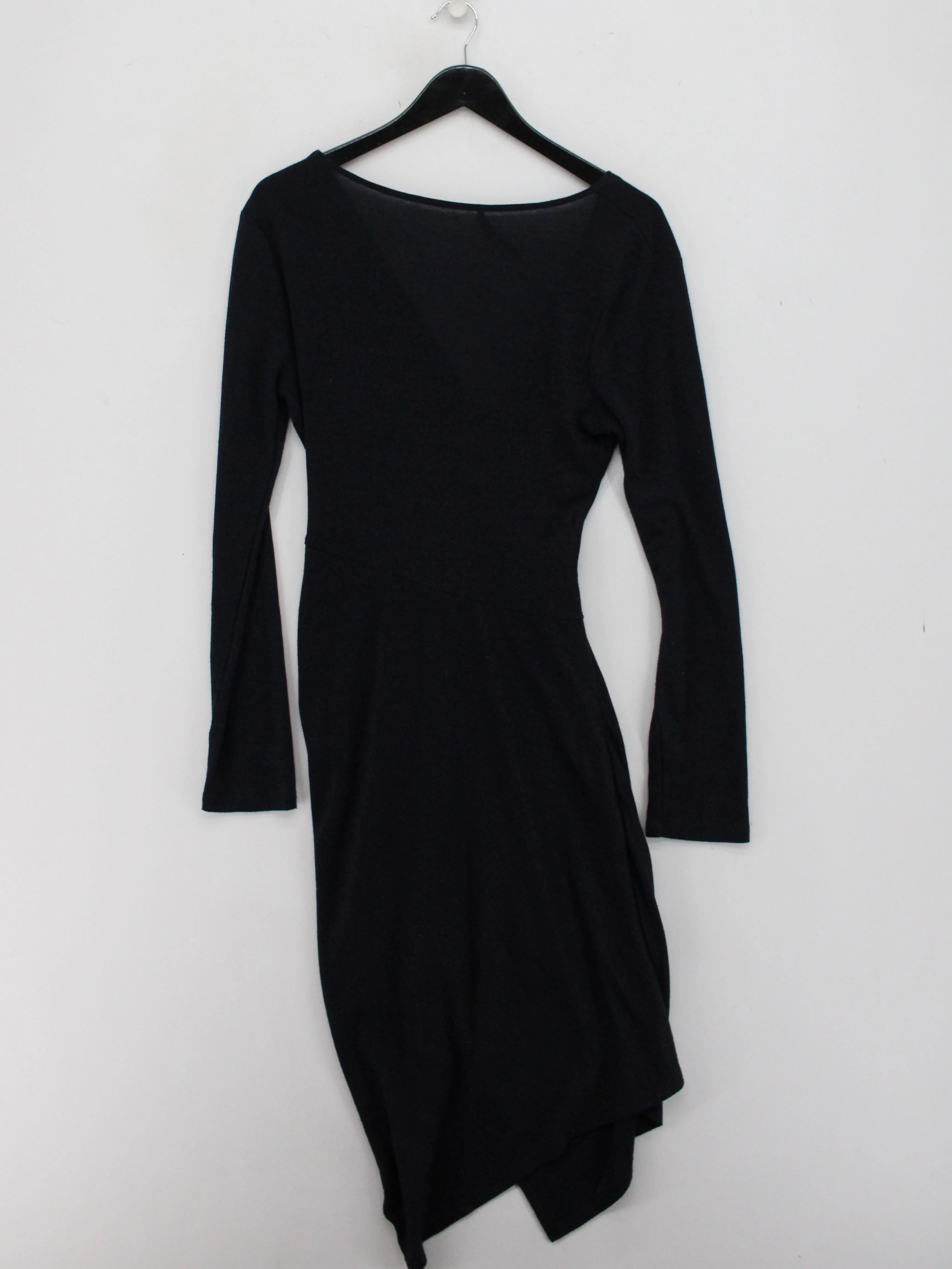 AllSaints Wrap Midi Dress L in Black - Image 2
