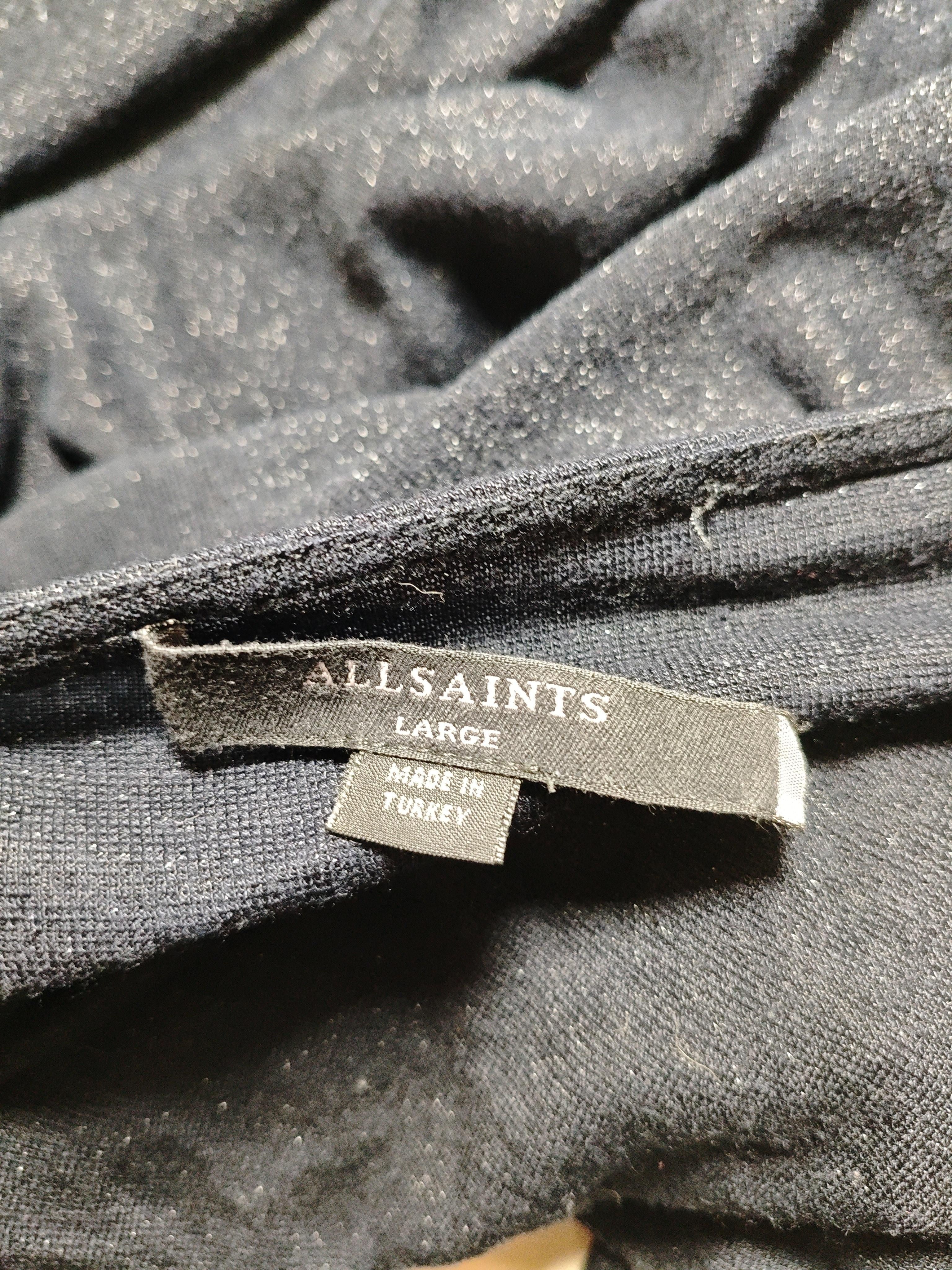 AllSaints Wrap Midi Dress L in Black - Image 5