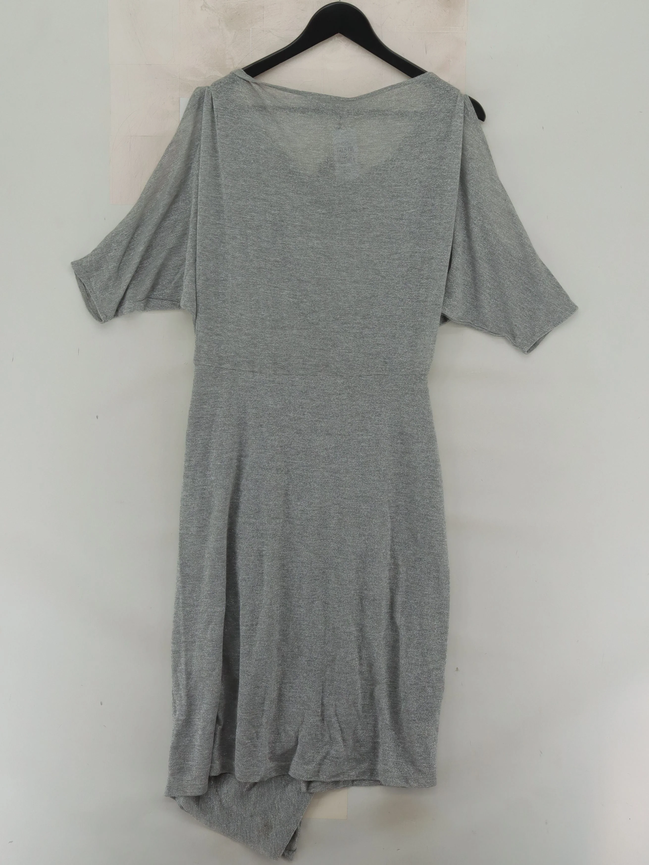 AllSaints Wrap Mini Dress L in Silver - Image 2