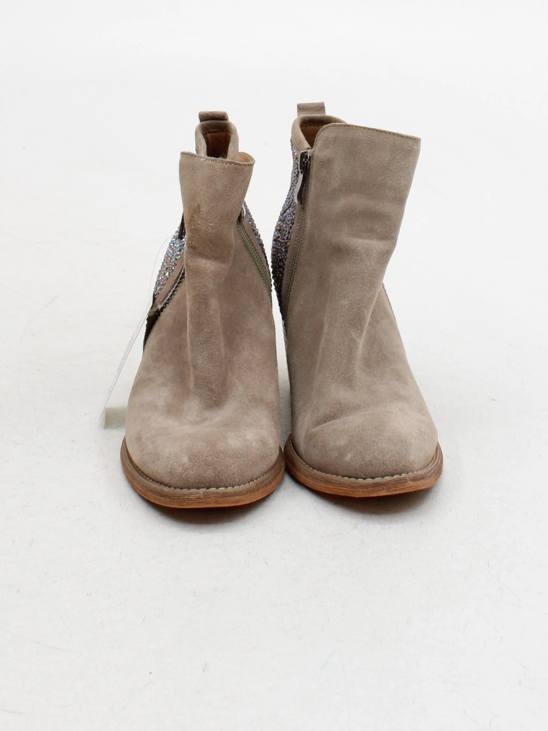 Alma En Pena Women's Boots UK 3 Tan Graphic 100% Suede Cowboy - Image 2