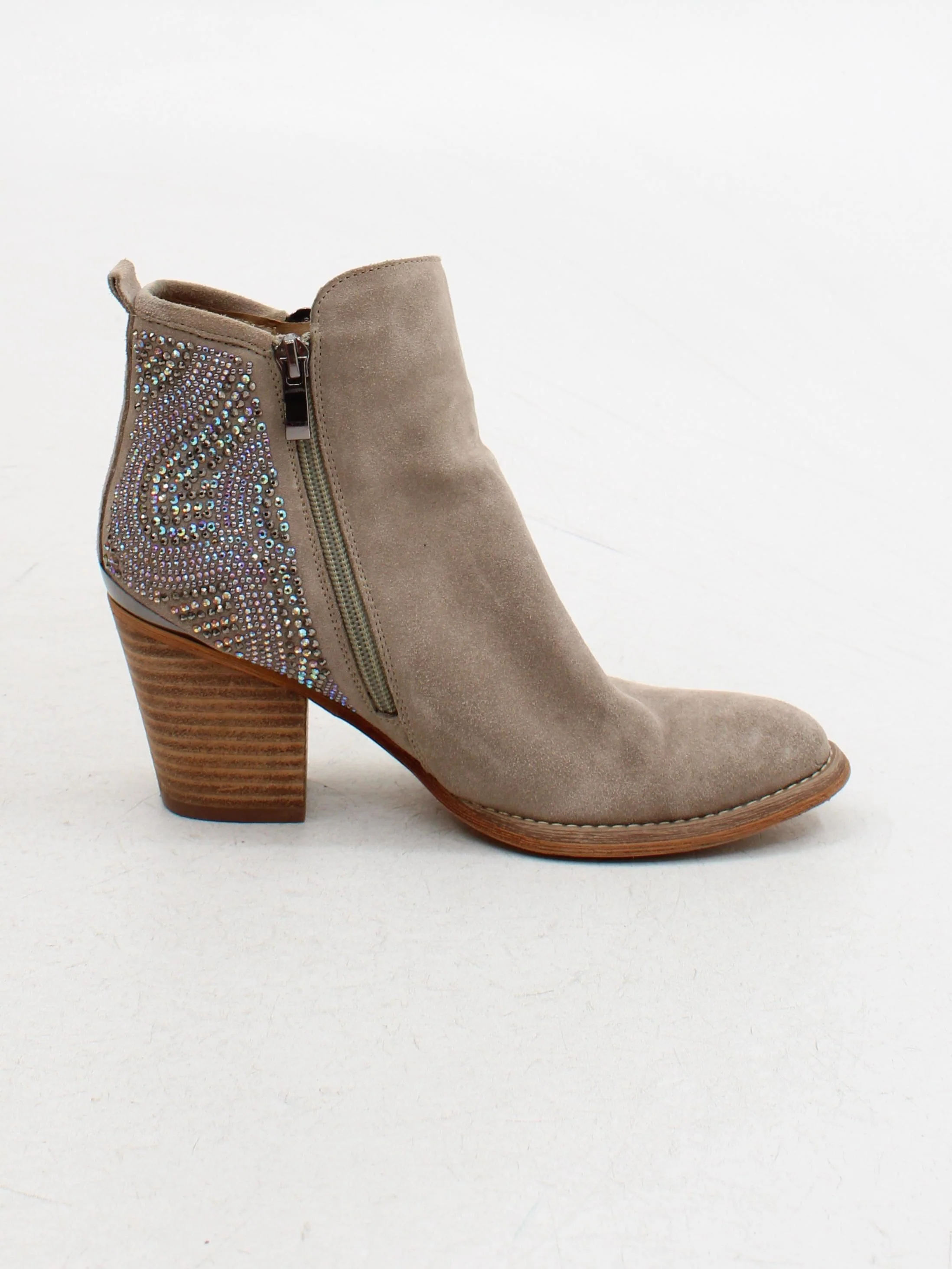 Alma En Pena Women's Boots UK 3 Tan Graphic 100% Suede Cowboy - Image 5