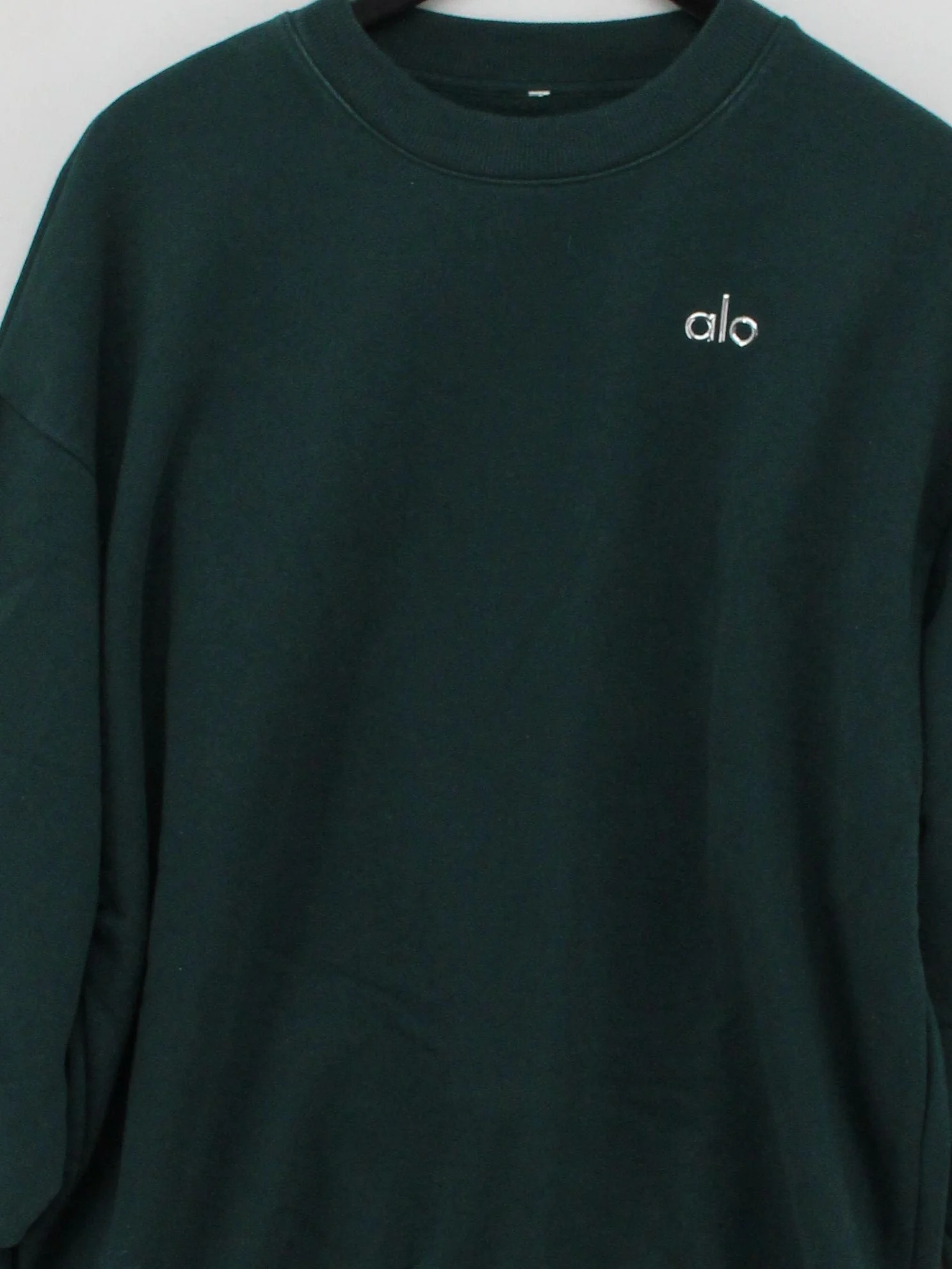 Alo Yoga Men's Hoodie M Green 100% Cotton Pullover - Image 3