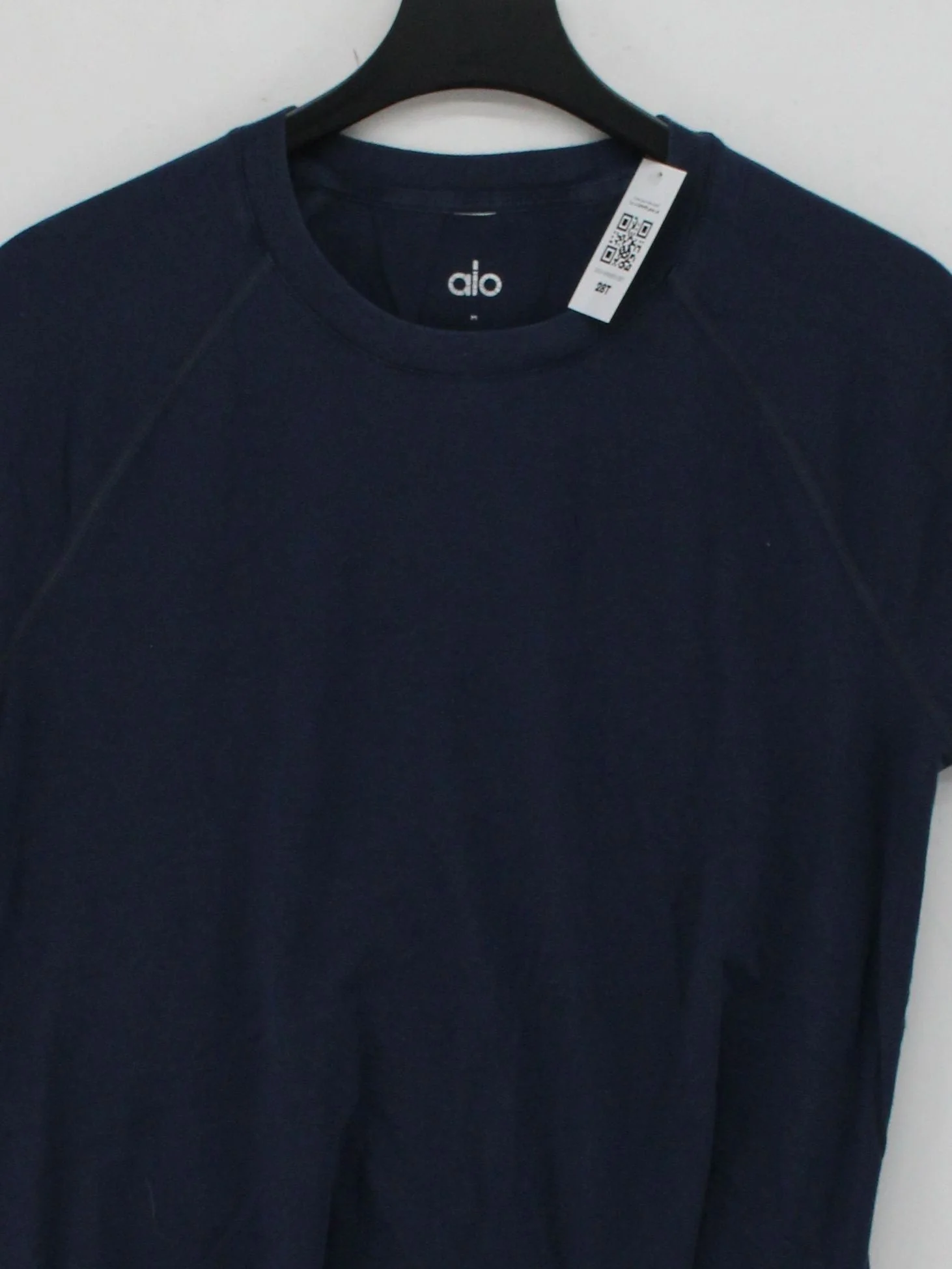 Alo Yoga Men's T-Shirt L Blue 100% Polyester Crew Neck Basic - Image 3