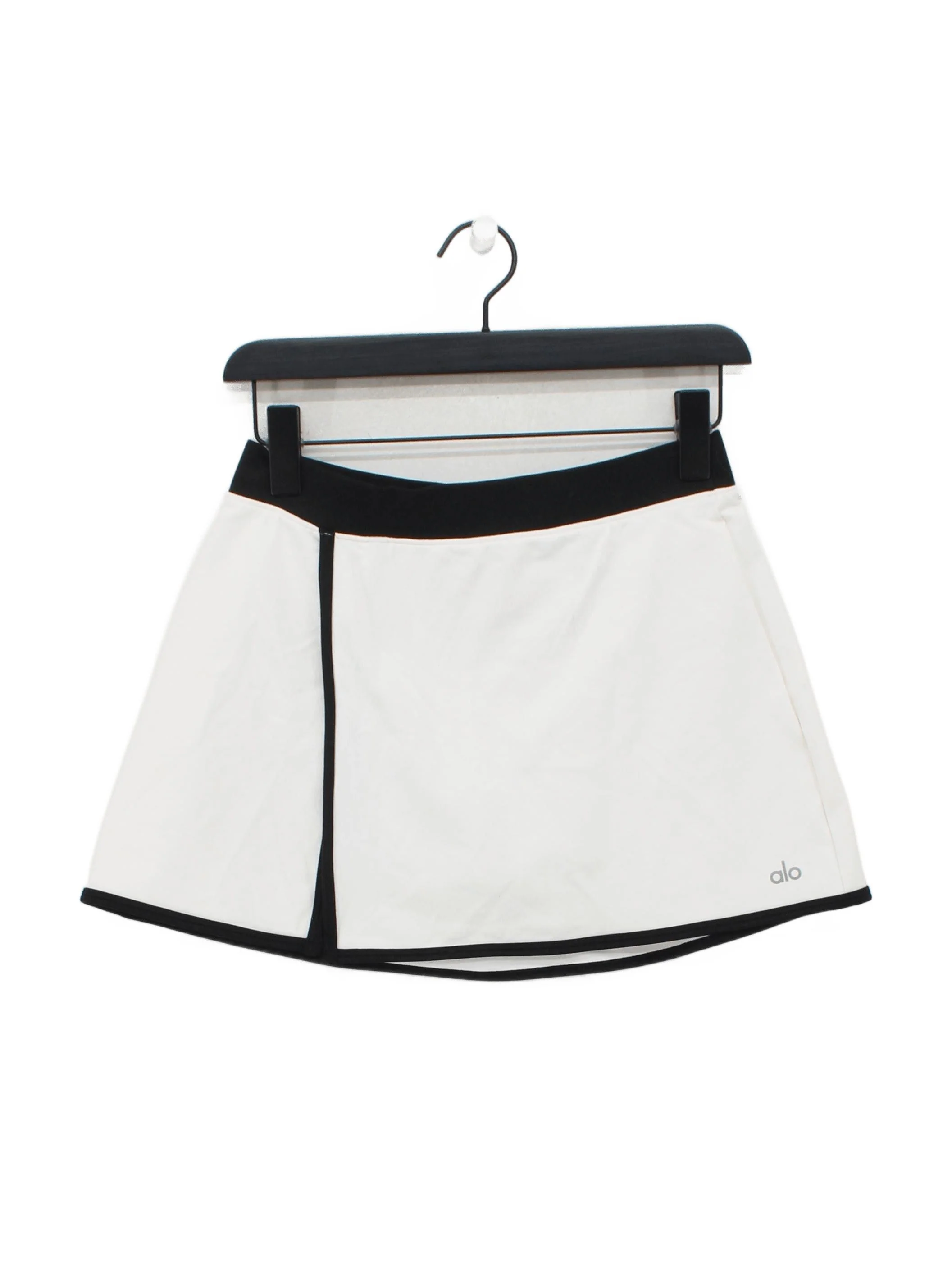 Alo Yoga Women's Mini Skirt XS White Nylon with Elastane, Polyester Short Mini