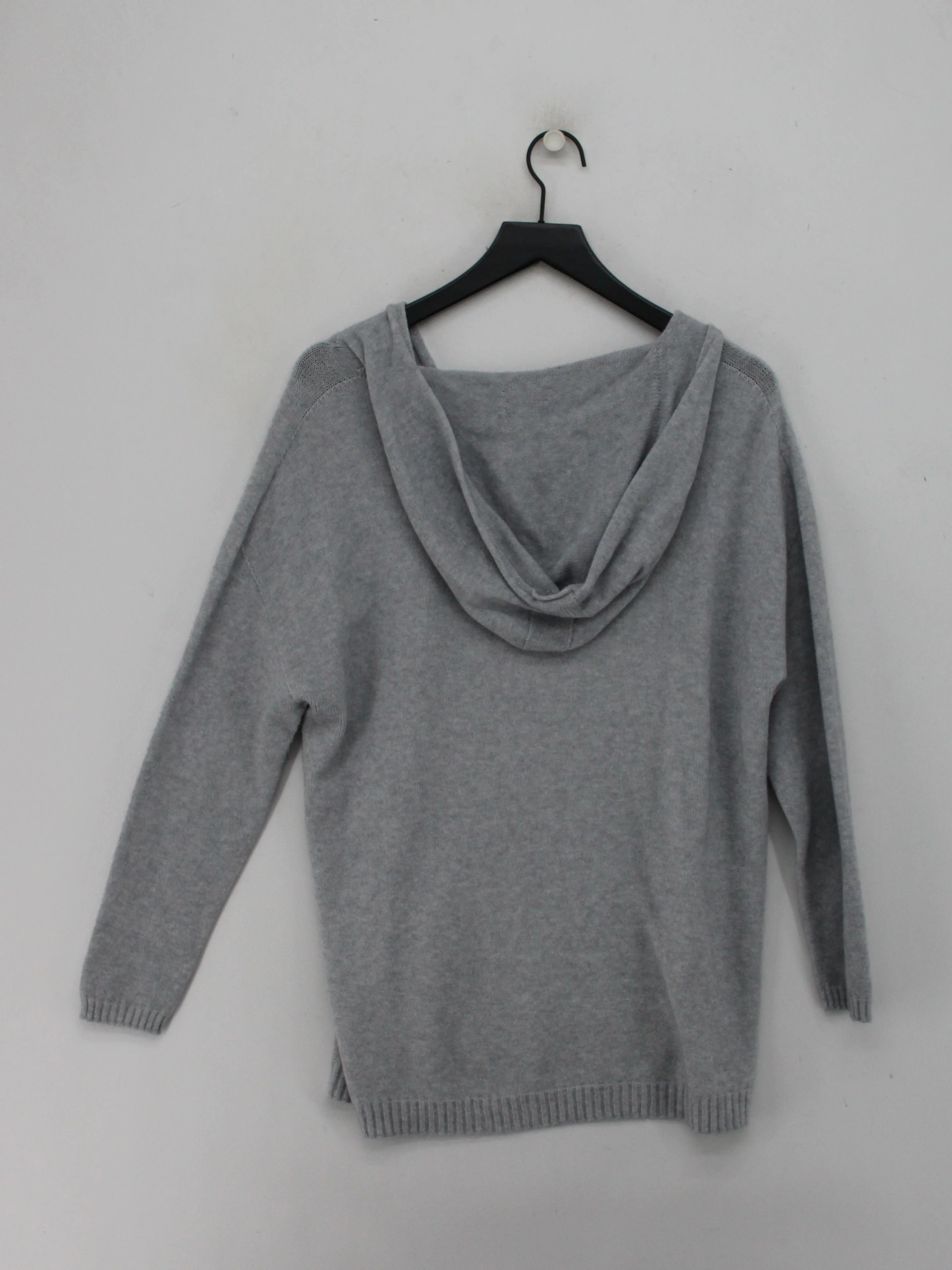Alpini Knitwear Women's Hoodie M Grey Viscose with Polyester, Polyamide Pullover - Image 2