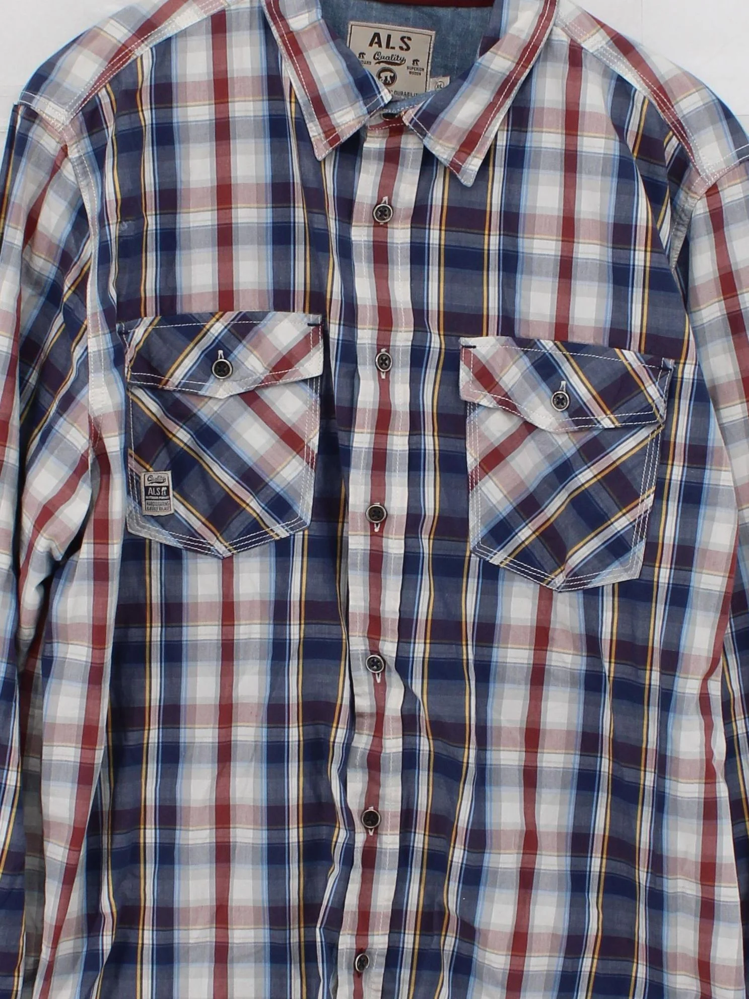 Als Men's Shirt XL Multi Checkered 100% Cotton Basic - Image 3