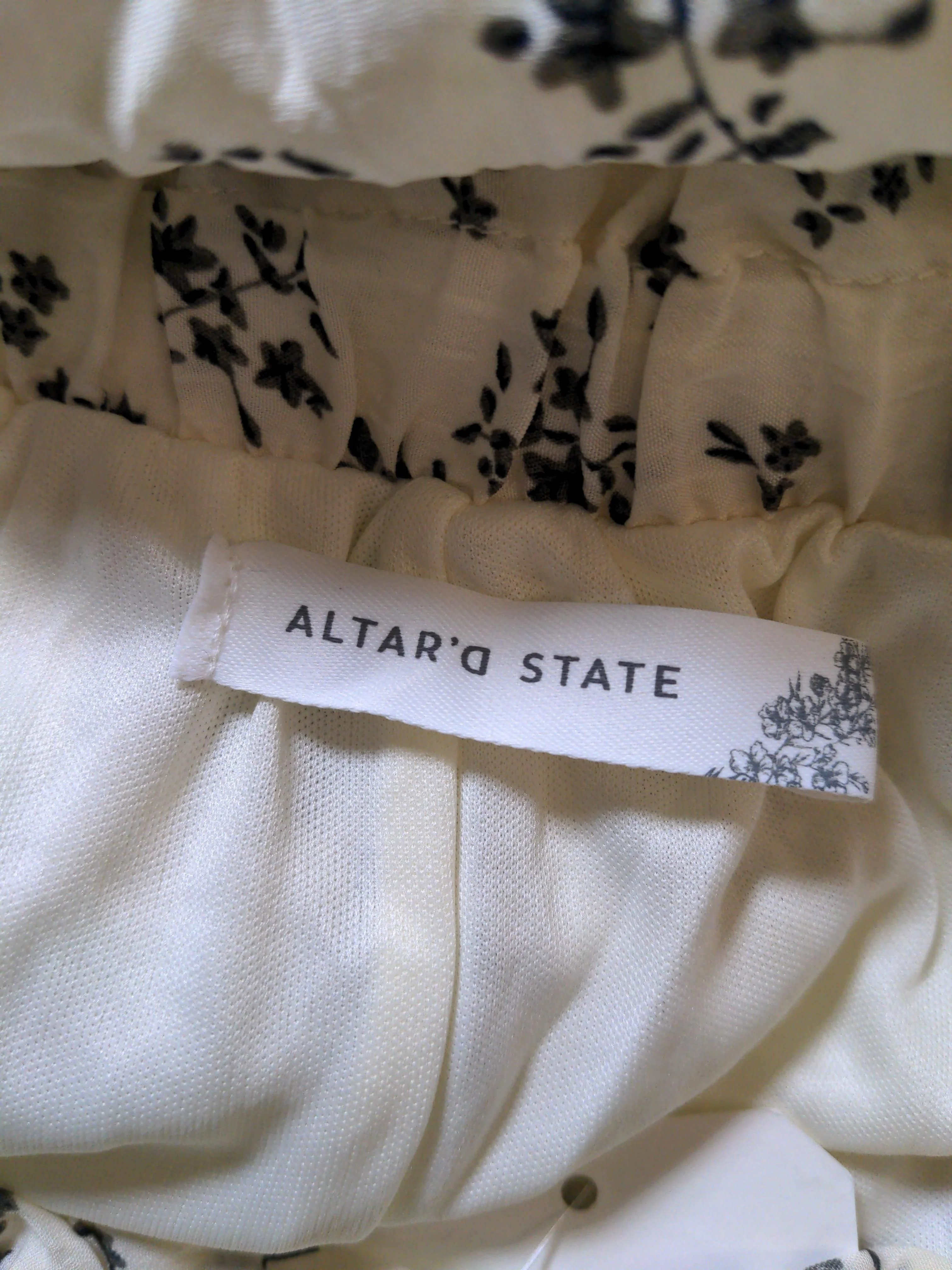 Altar''d State Women's Maxi Skirt UK 10 Cream Floral 100% Other Long Maxi - Image 5