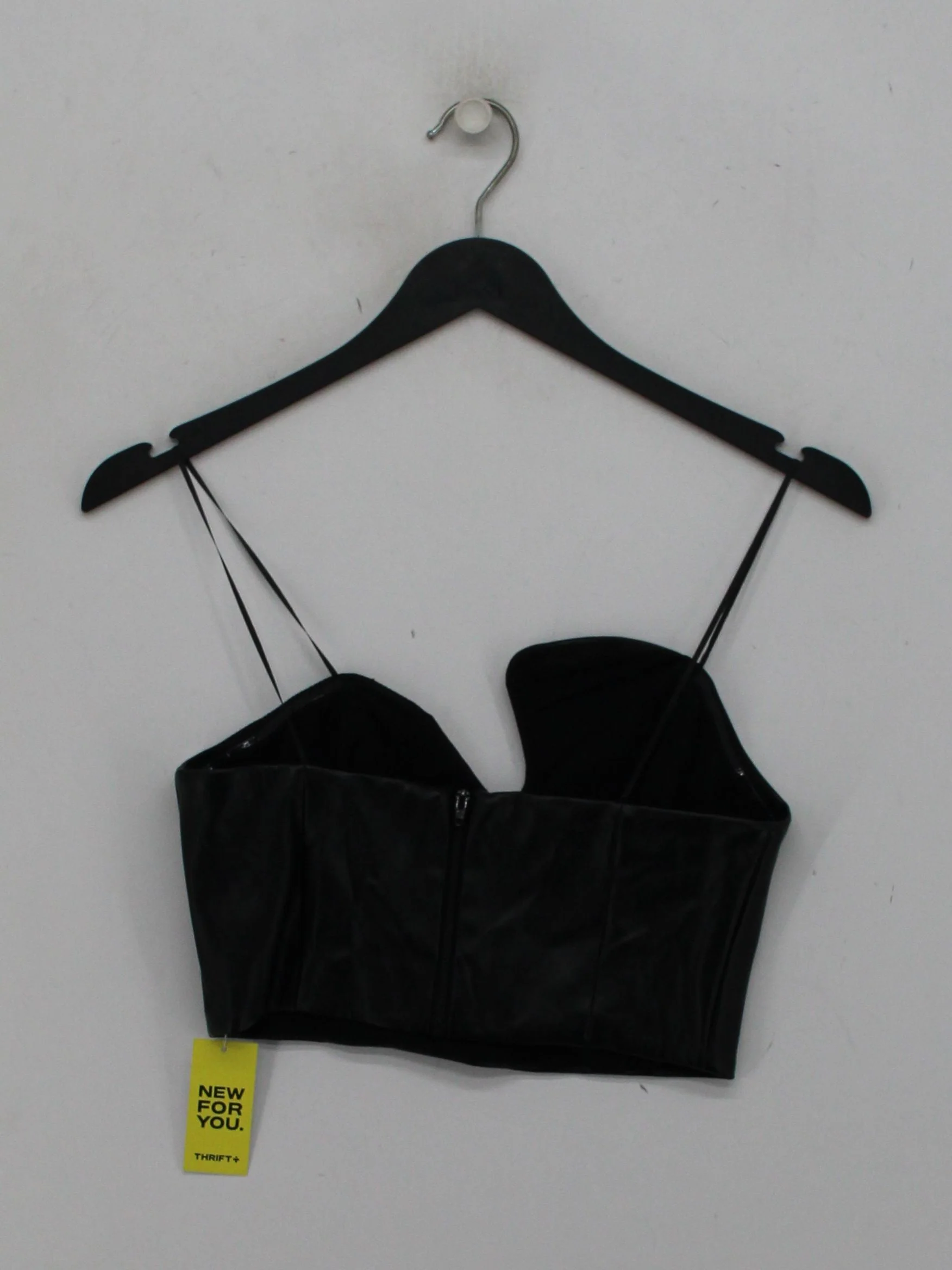 Amanda Uprichard Women's Top S Black Polyester with Other Cropped - Image 2