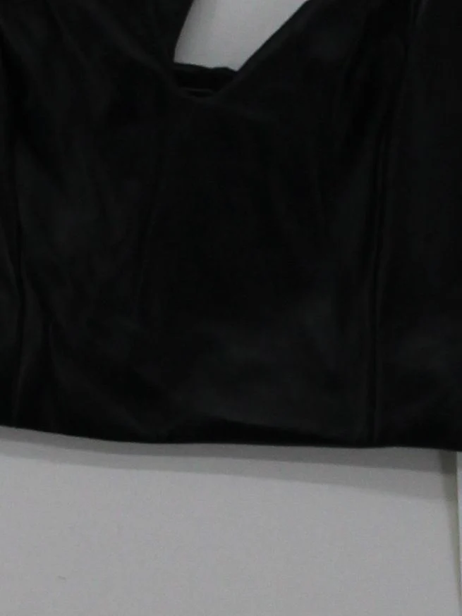 Amanda Uprichard Women's Top S Black Polyester with Other Cropped - Image 4