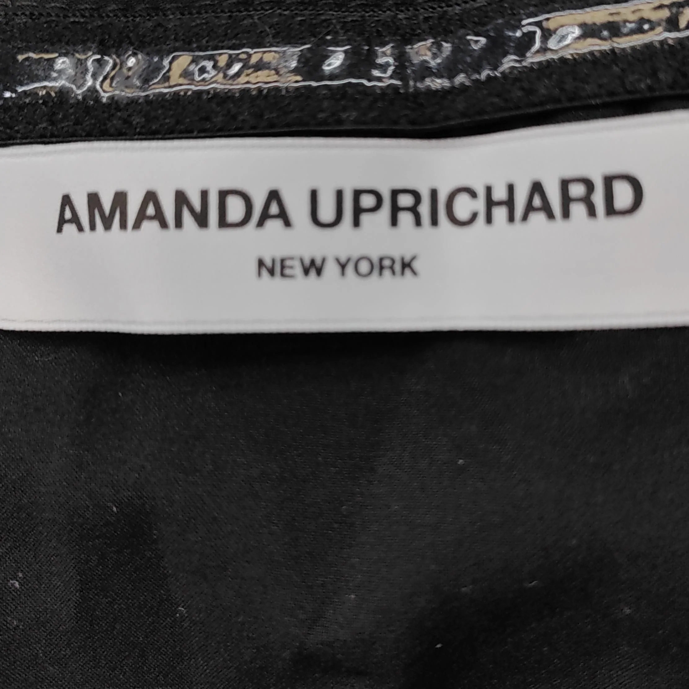 Amanda Uprichard Women's Top S Black Polyester with Other Cropped - Image 5