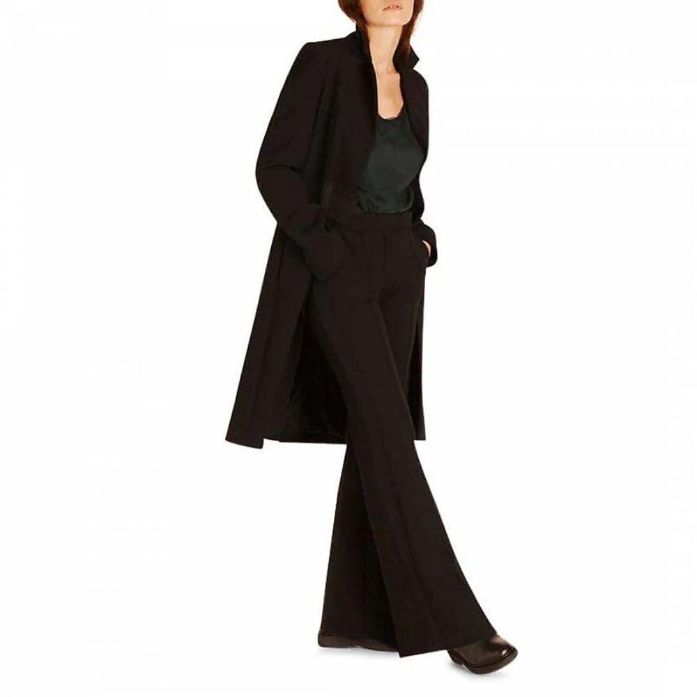 Amanda Wakeley Women's Coat UK 12 Black Polyester
