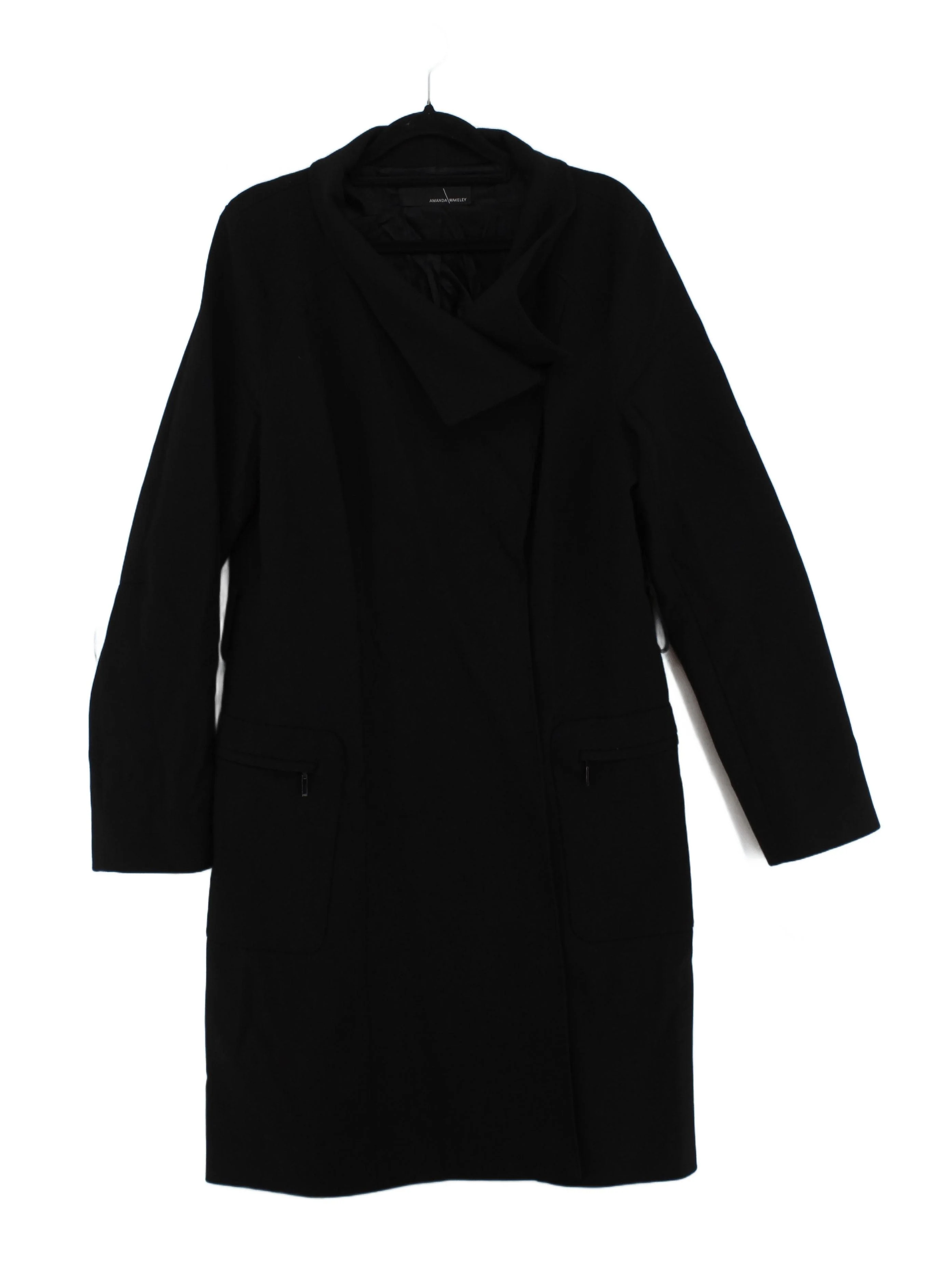 Amanda Wakeley Women's Coat UK 12 Black Polyester - Image 2