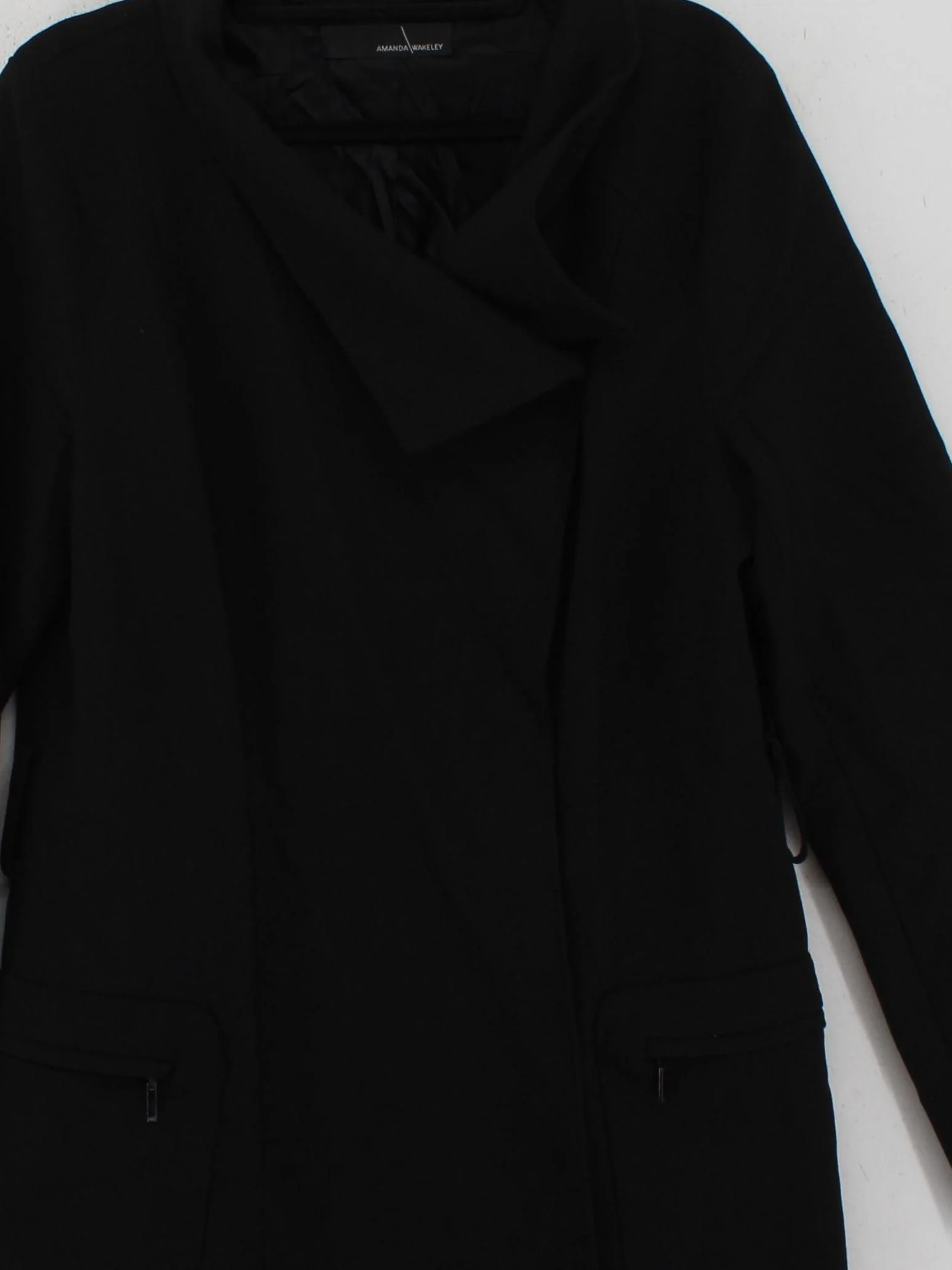 Amanda Wakeley Women's Coat UK 12 Black Polyester - Image 4