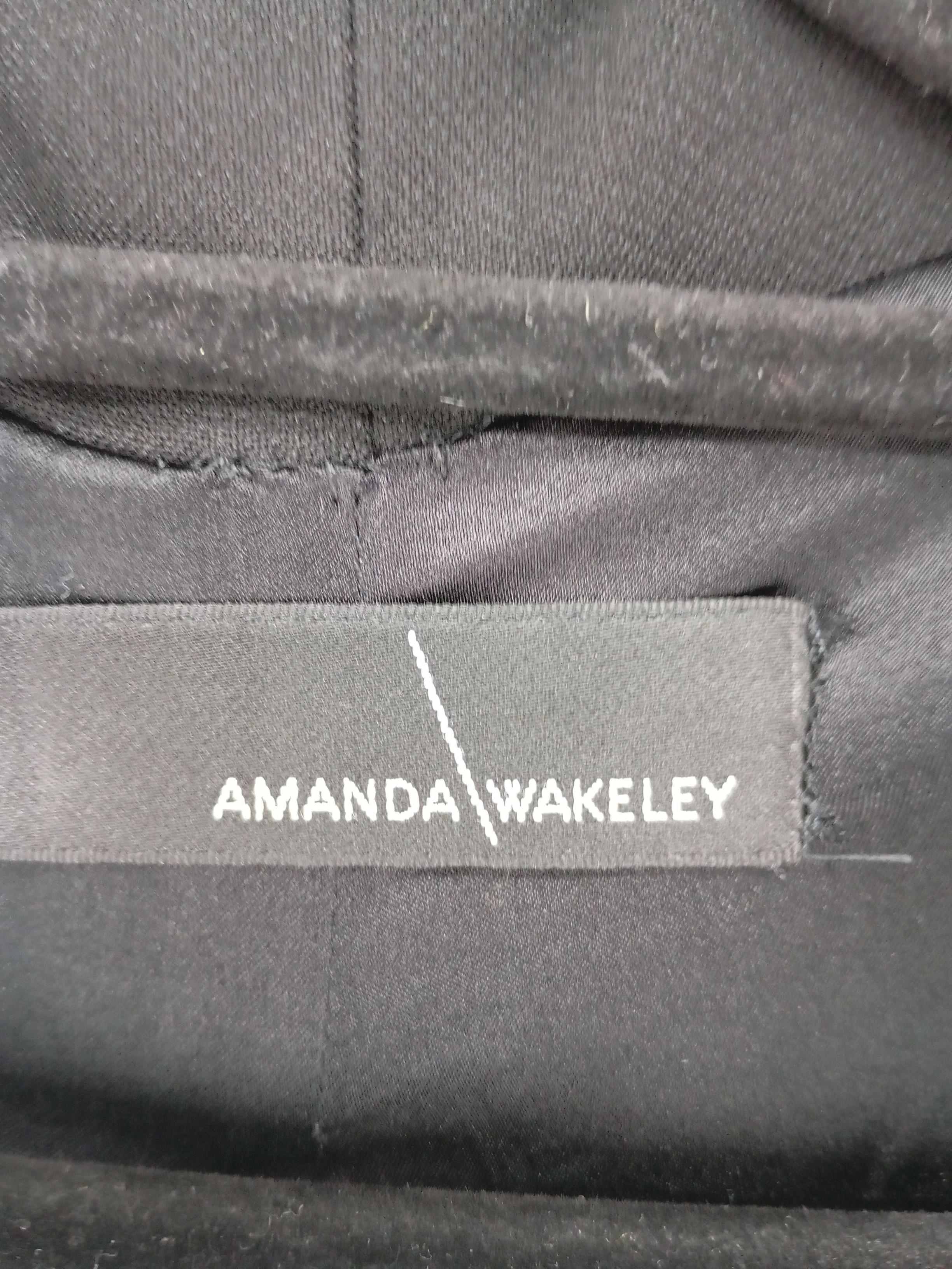 Amanda Wakeley Women's Coat UK 12 Black Polyester - Image 7
