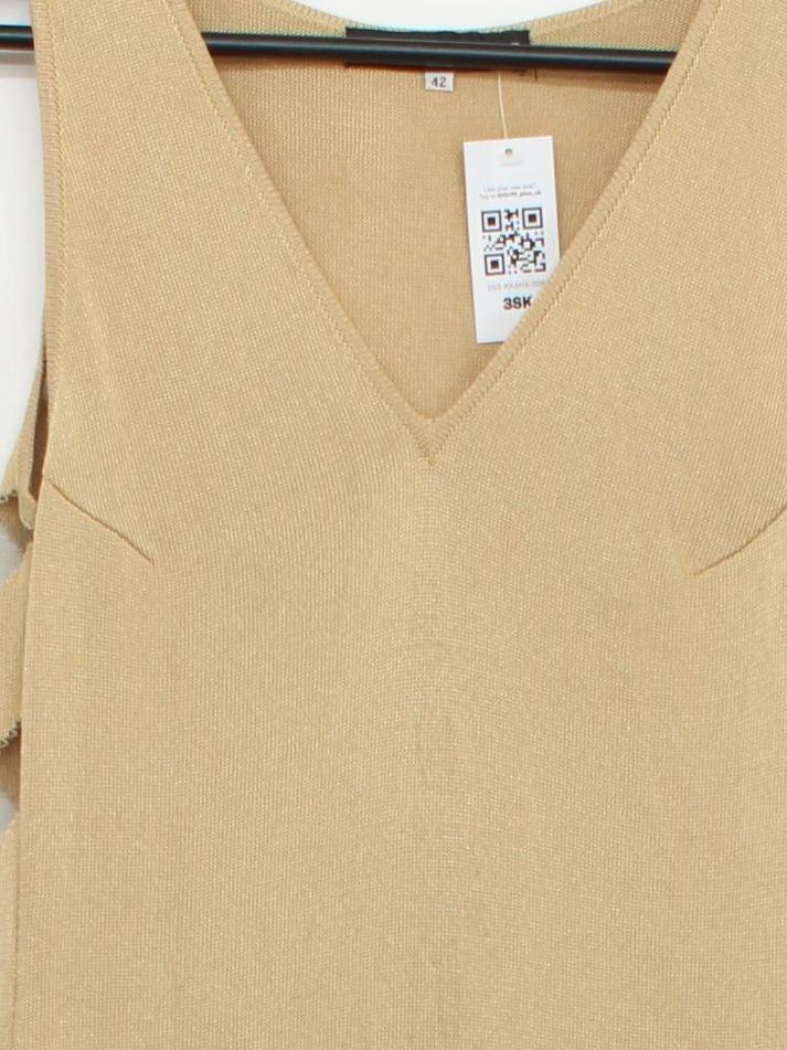 Amaya Arzuaga Maxi Dress in Tan - Image 3