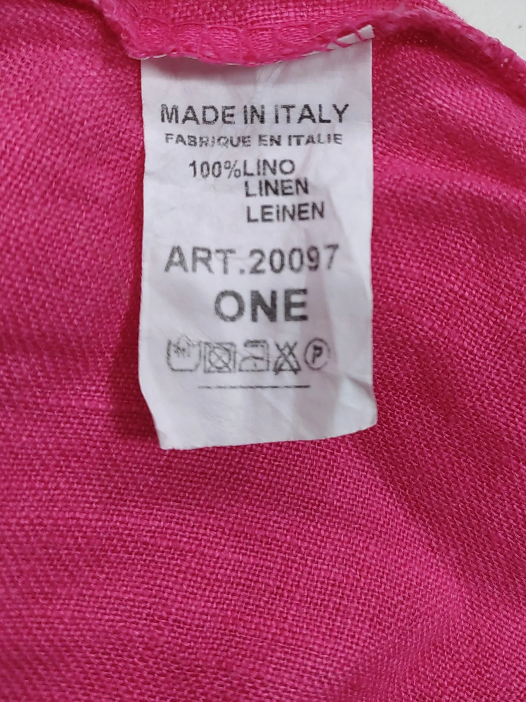 Amazing Women's Top M Pink 100% Linen 3/4 Sleeve V-Neck Basic - Image 6