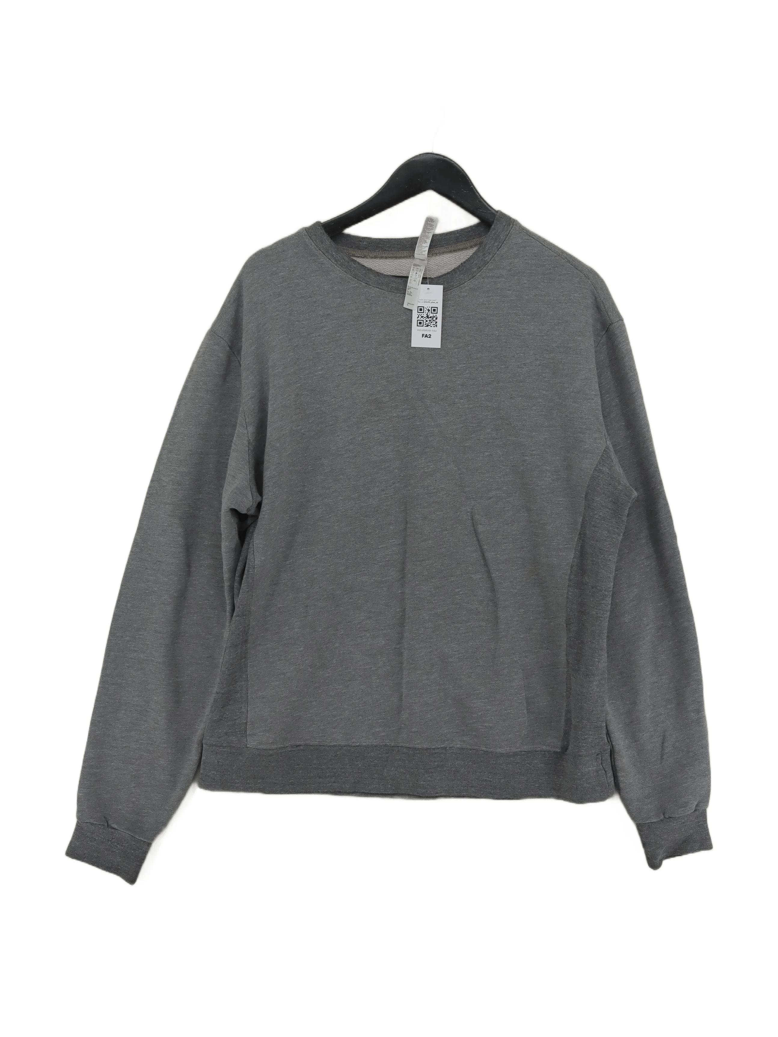 American Apparel Men's Hoodie L Grey Cotton with Polyester, Elastane Pullover