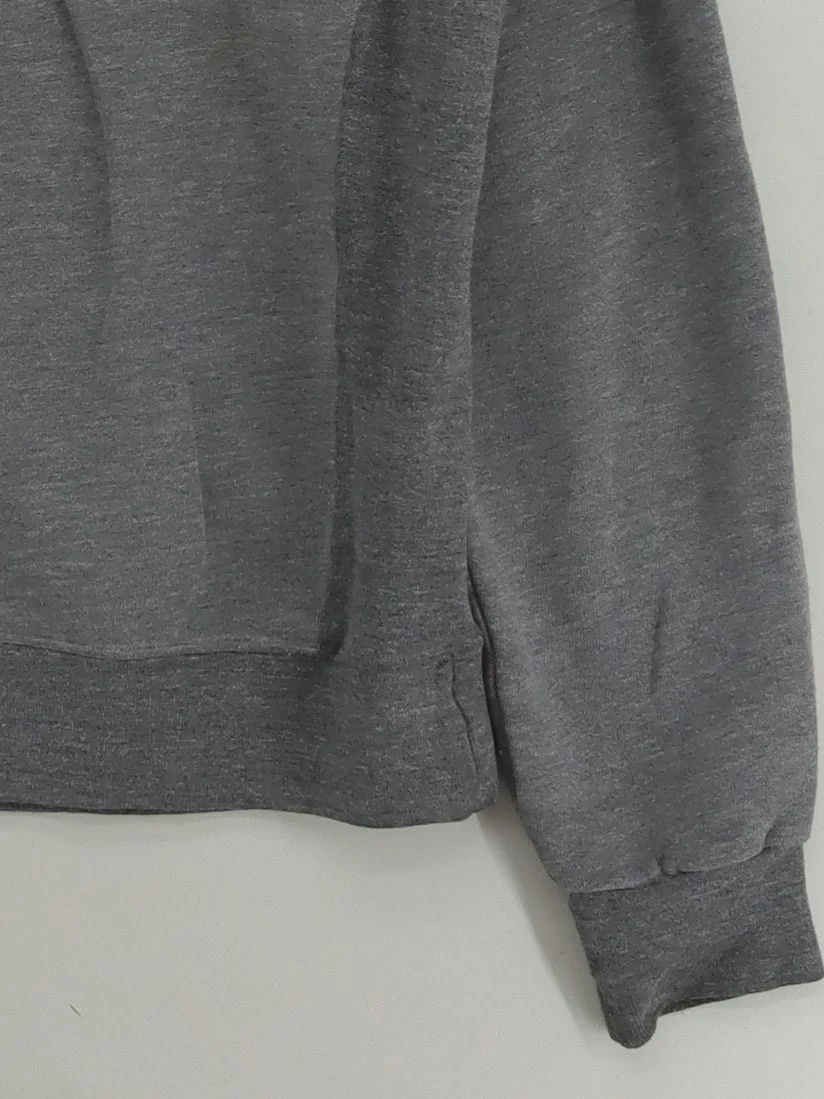 American Apparel Men's Hoodie L Grey Cotton with Polyester, Elastane Pullover - Image 4