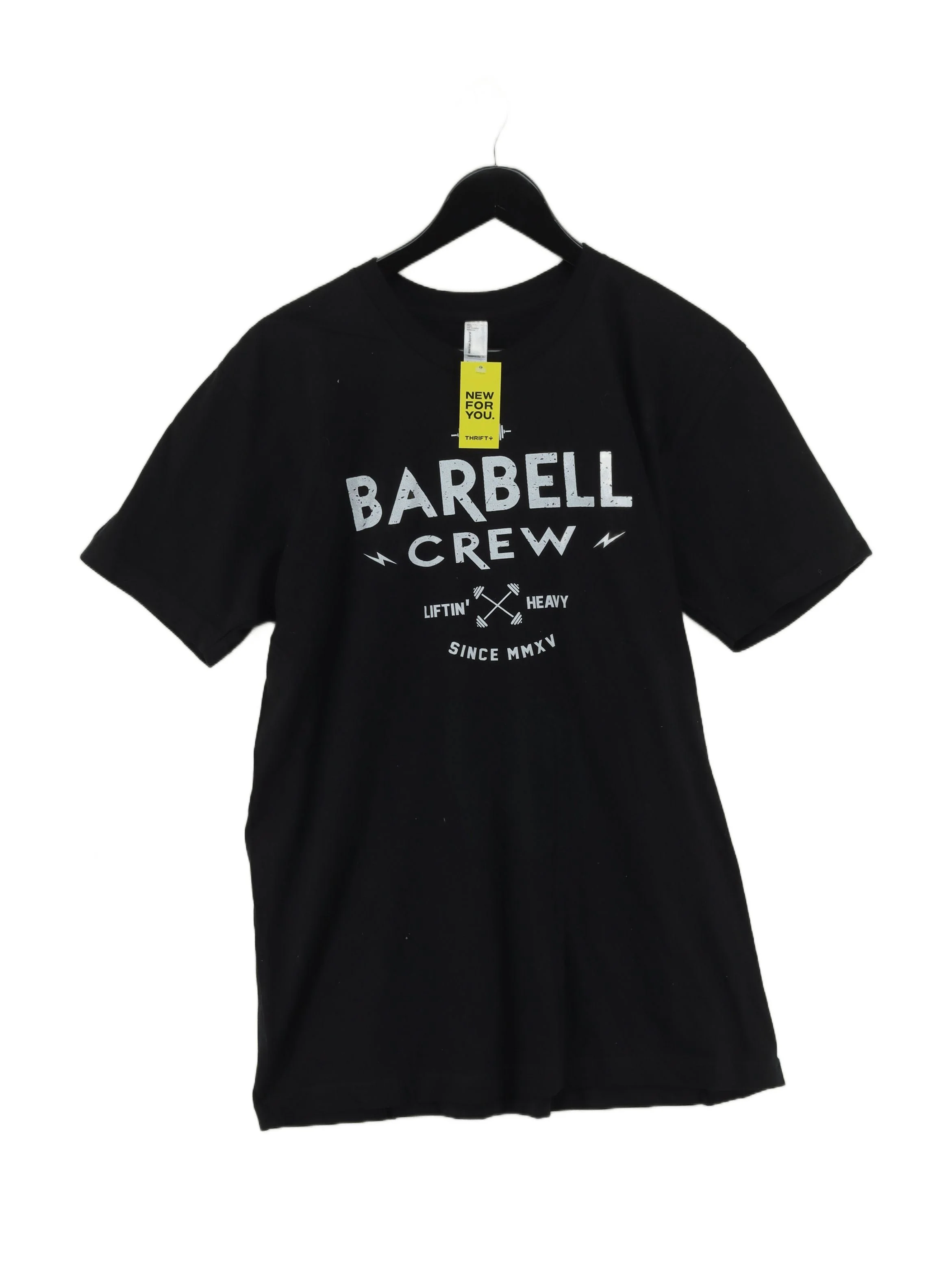 American Apparel Men's T-Shirt L Black Graphic 100% Cotton Basic