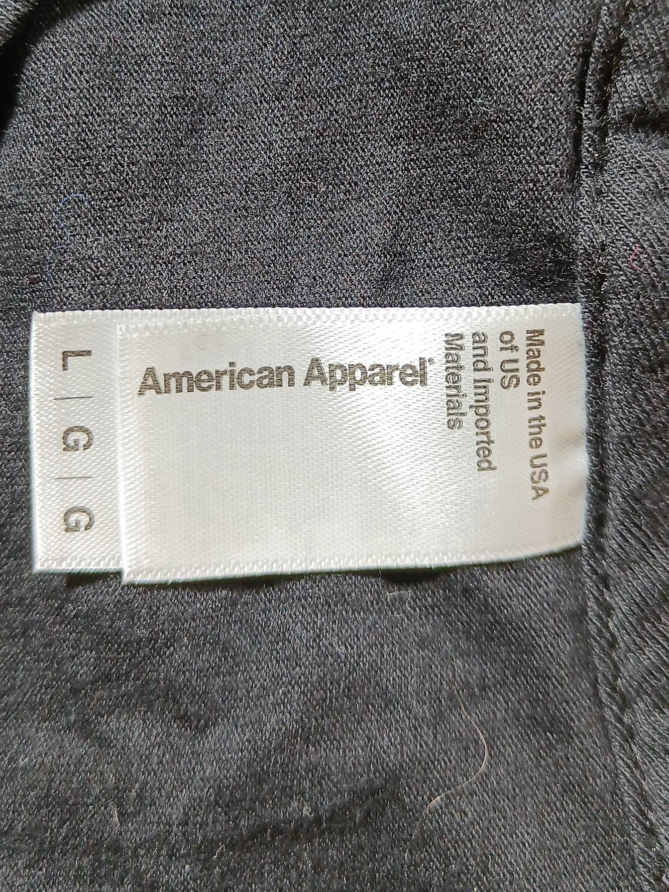 American Apparel Men's T-Shirt L Black Graphic 100% Cotton Basic - Image 5