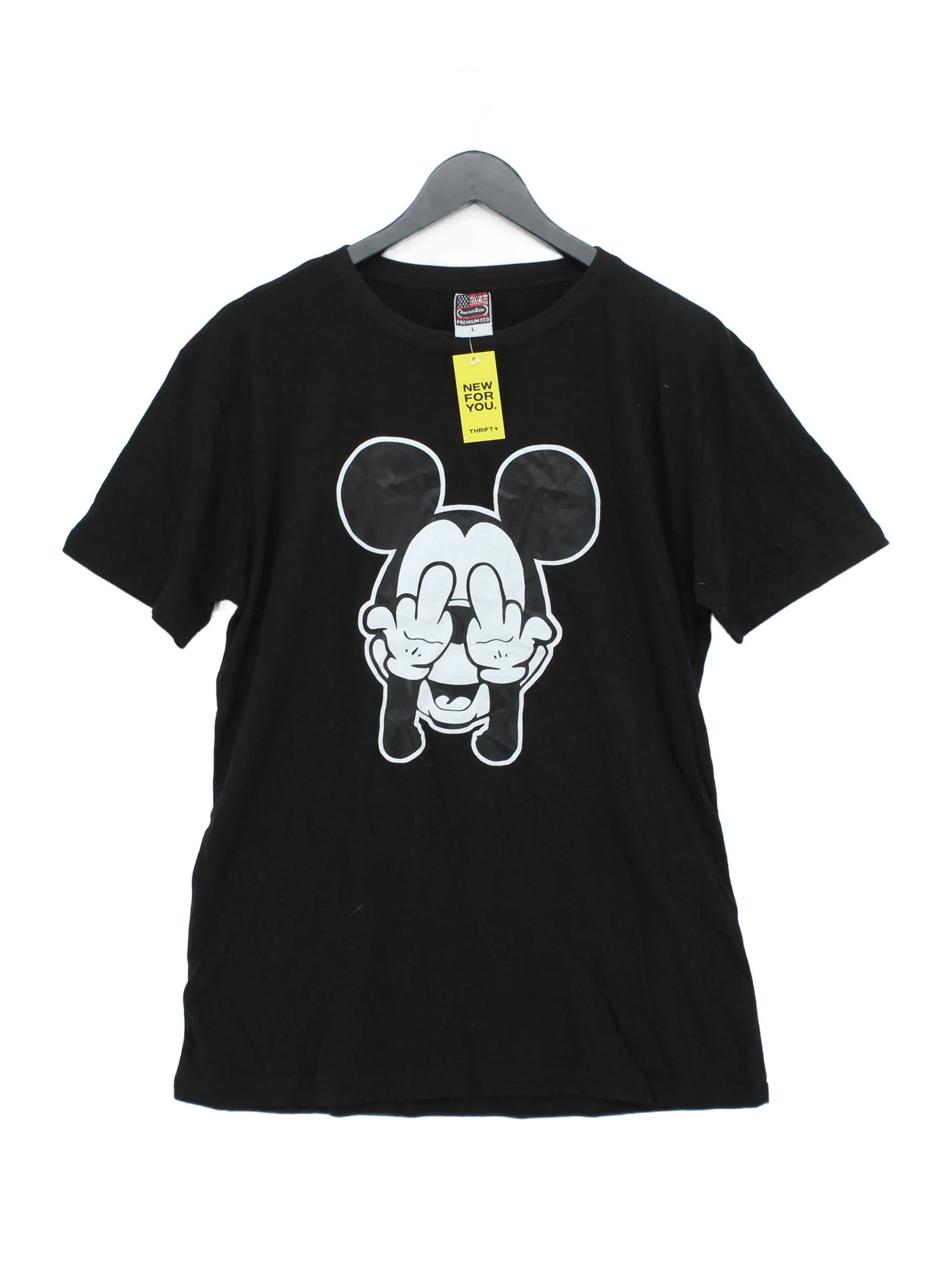 American Apparel Men's T-Shirt L Black Graphic 100% Other Basic