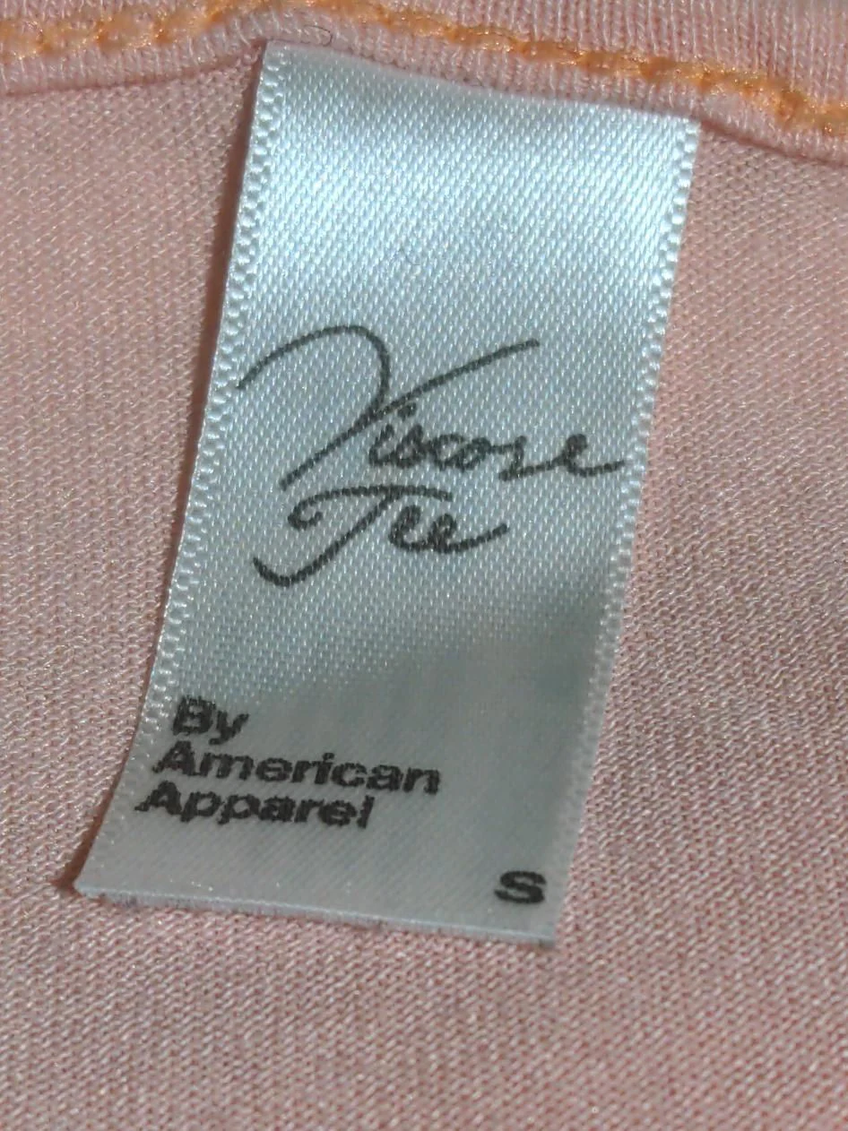 American Apparel Men's T-Shirt S Pink 100% Viscose Basic - Image 5
