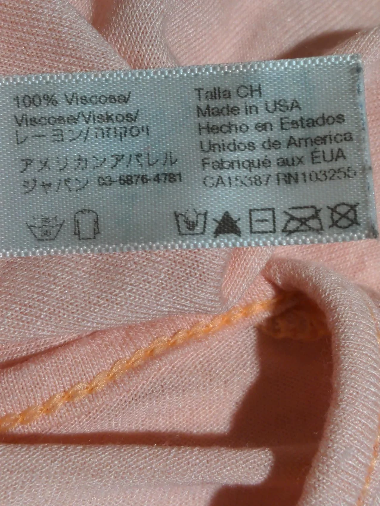 American Apparel Men's T-Shirt S Pink 100% Viscose Basic - Image 6