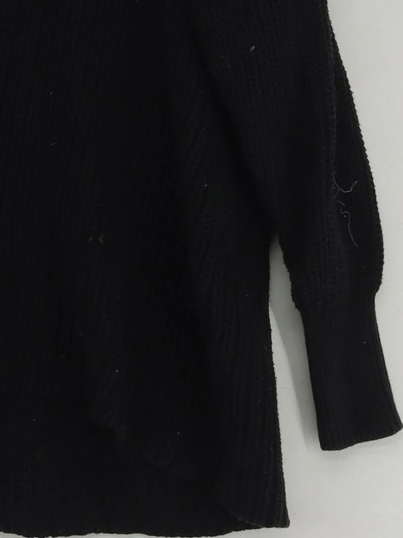 American Apparel Women's Jumper Black 100% Cotton Roll Neck Pullover - Image 4