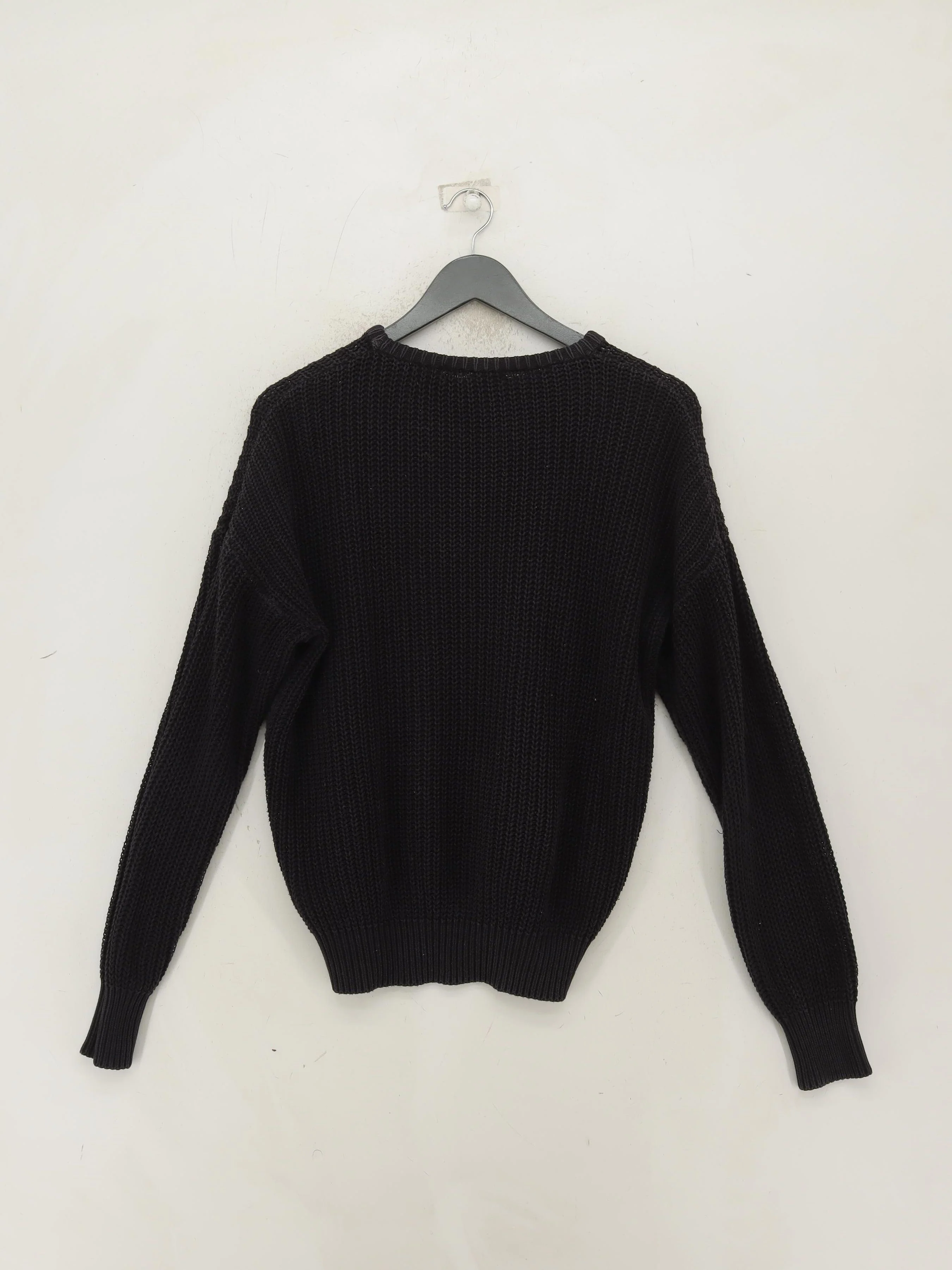 American Apparel Women's Jumper M Black 100% Cotton Crew Neck Pullover - Image 2