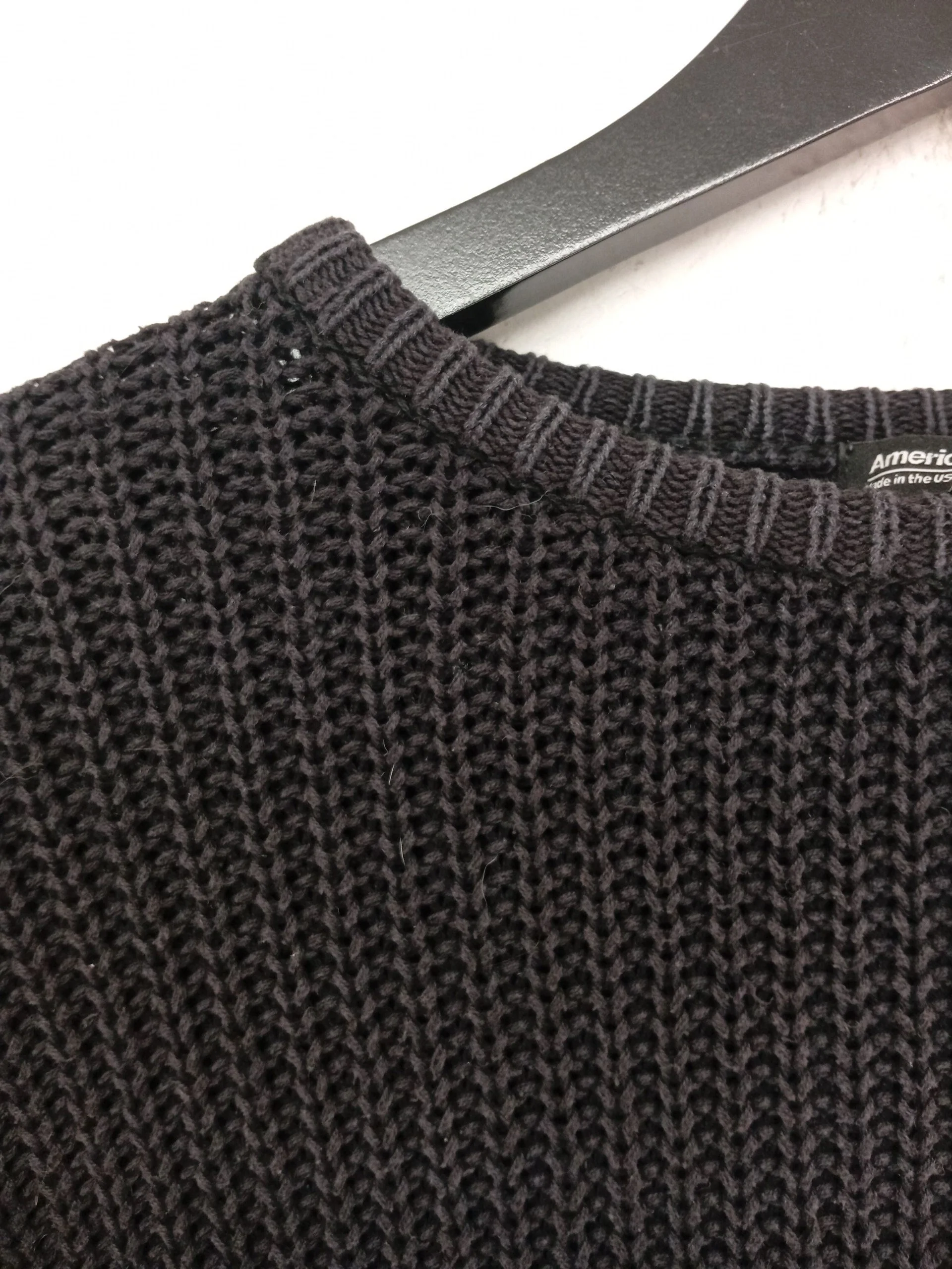 American Apparel Women's Jumper M Black 100% Cotton Crew Neck Pullover - Image 5