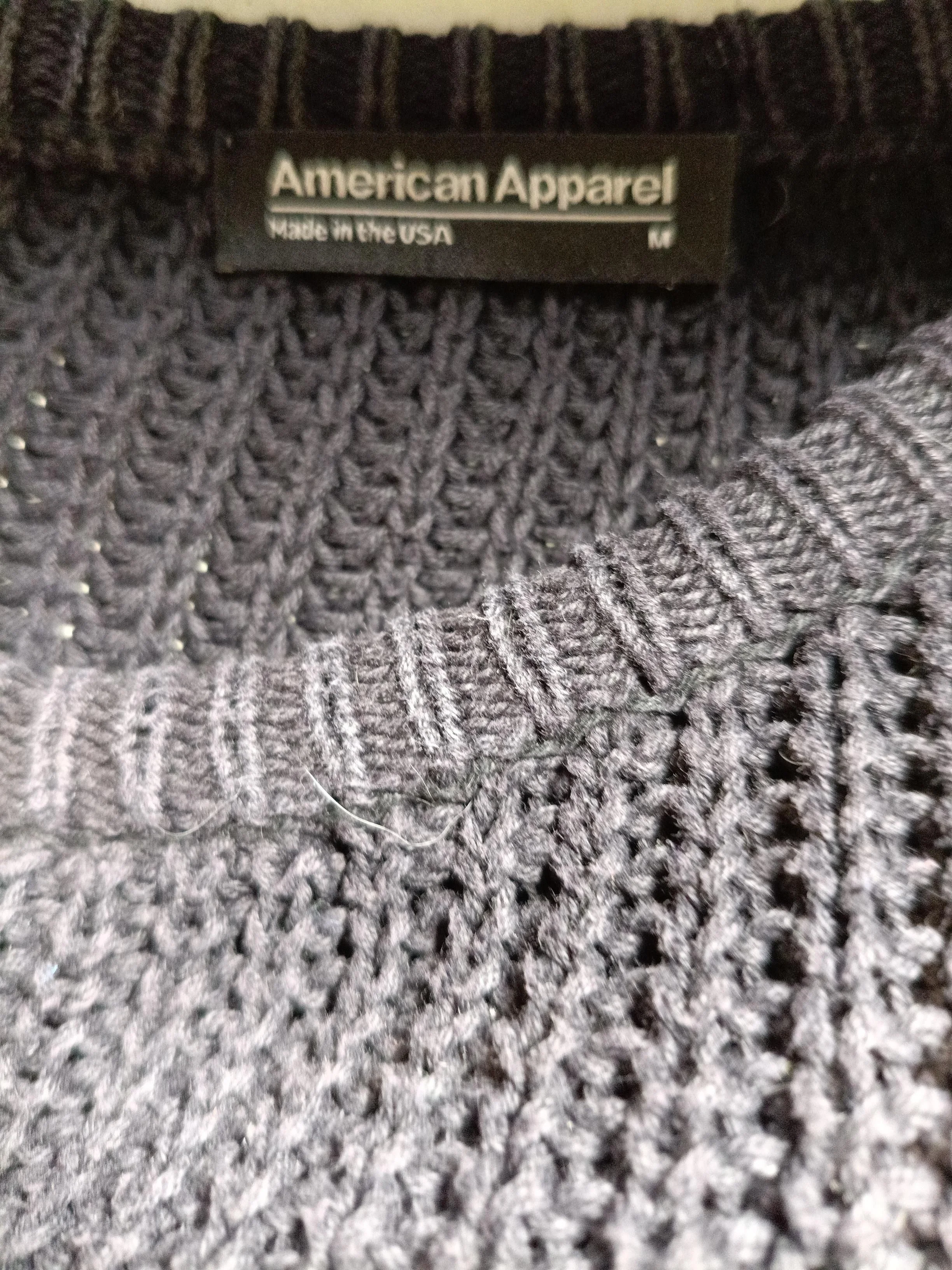 American Apparel Women's Jumper M Black 100% Cotton Crew Neck Pullover - Image 7