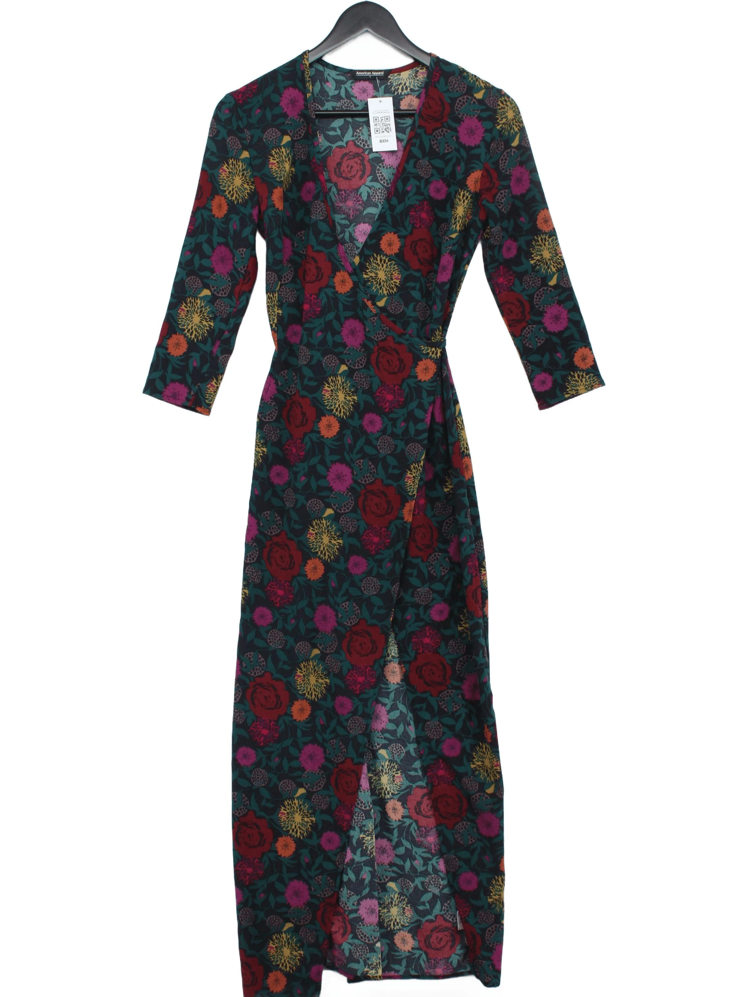 American Apparel Wrap Maxi Dress S in Multi