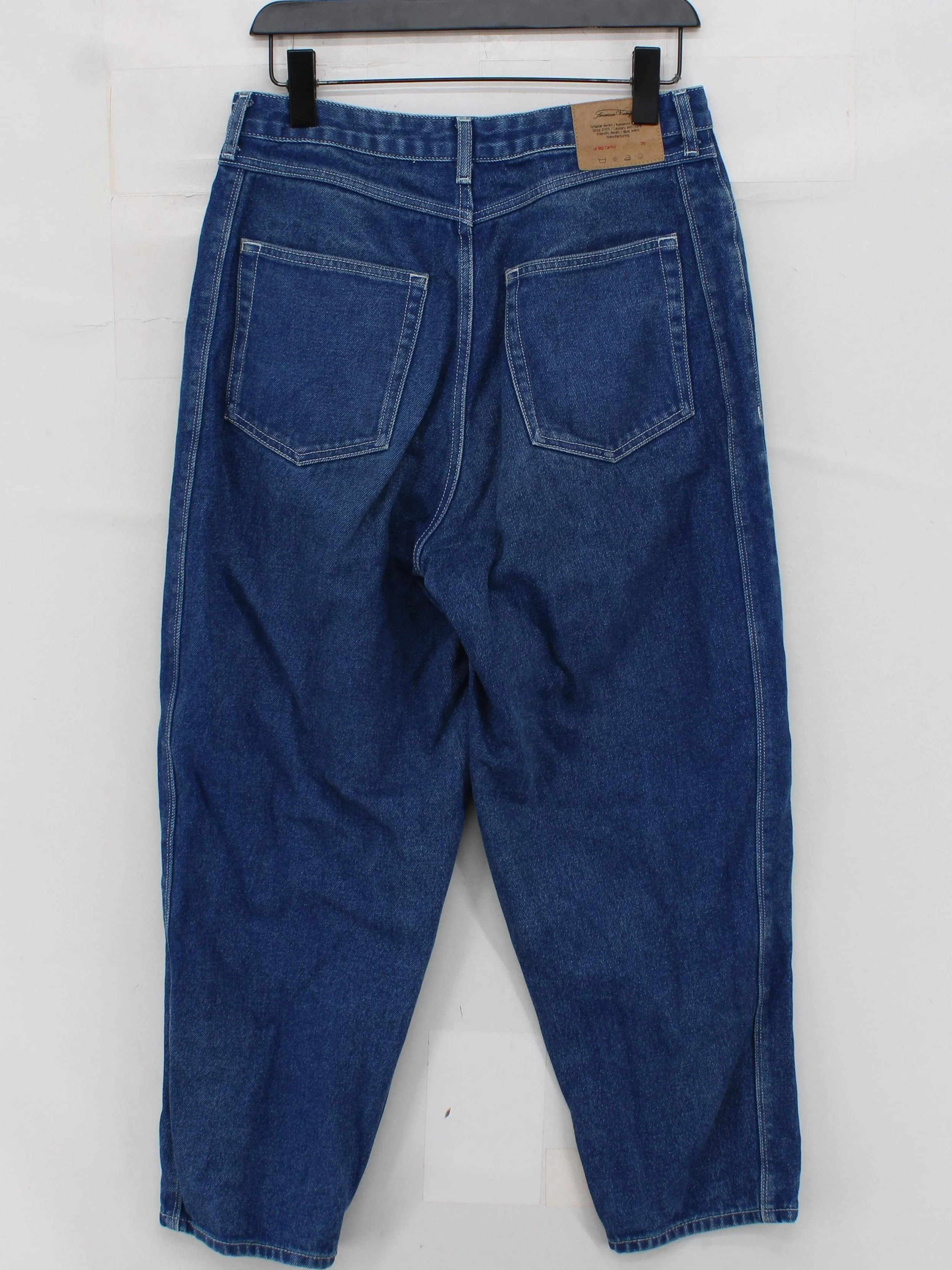 American Vintage Men's Jeans M Blue 100% Cotton Wide-Leg - Image 2