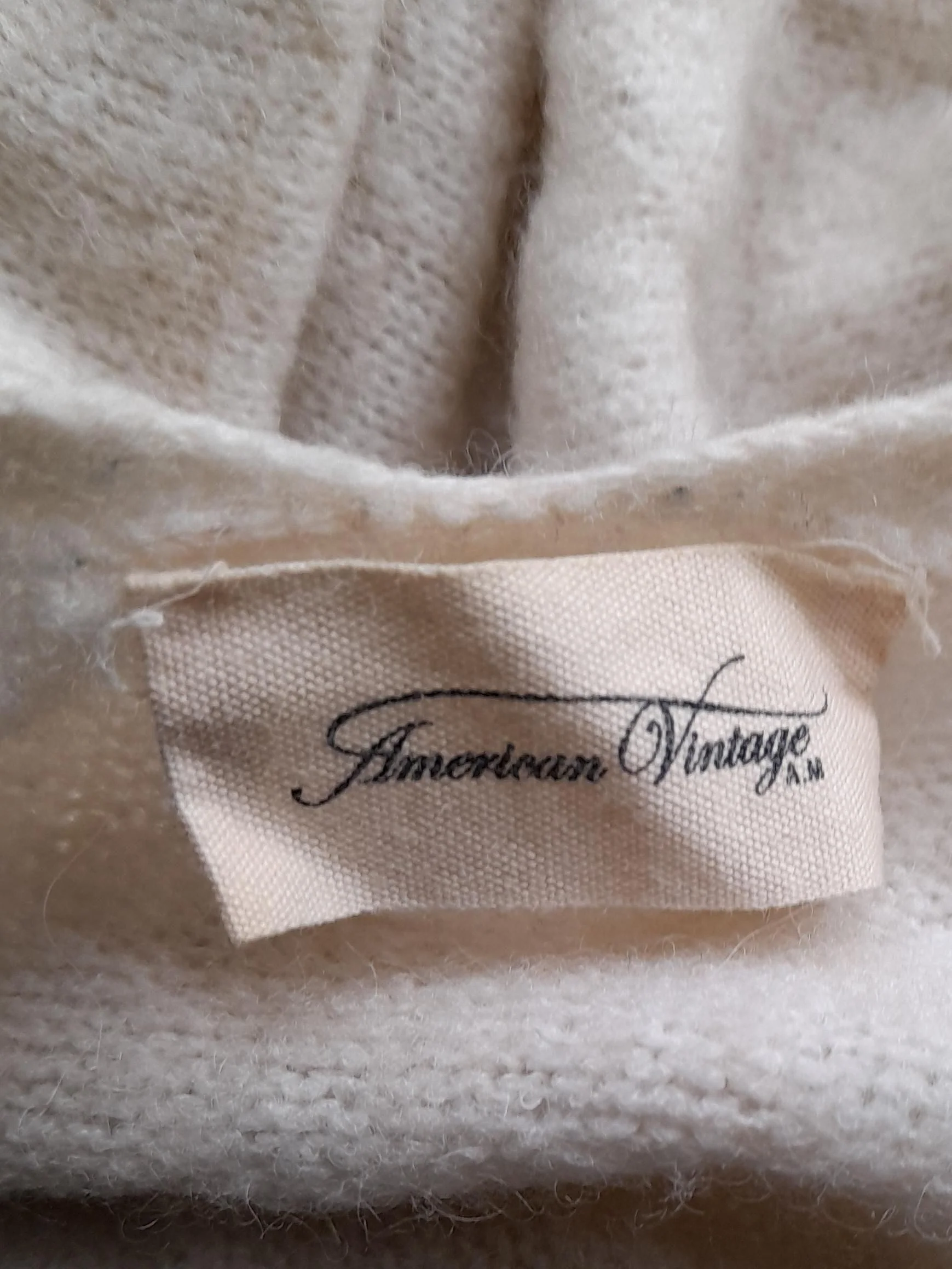American Vintage Women's Cardigan Cream Polyamide with Acrylic, Wool Cardigan - Image 5