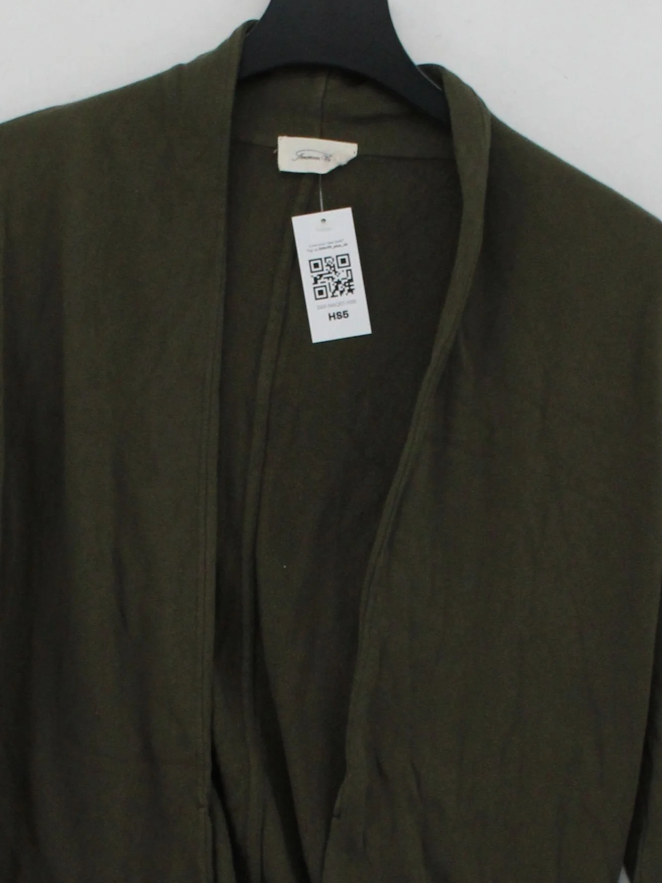American Vintage Women's Cardigan M Green 100% Cotton V-Neck Cardigan - Image 3