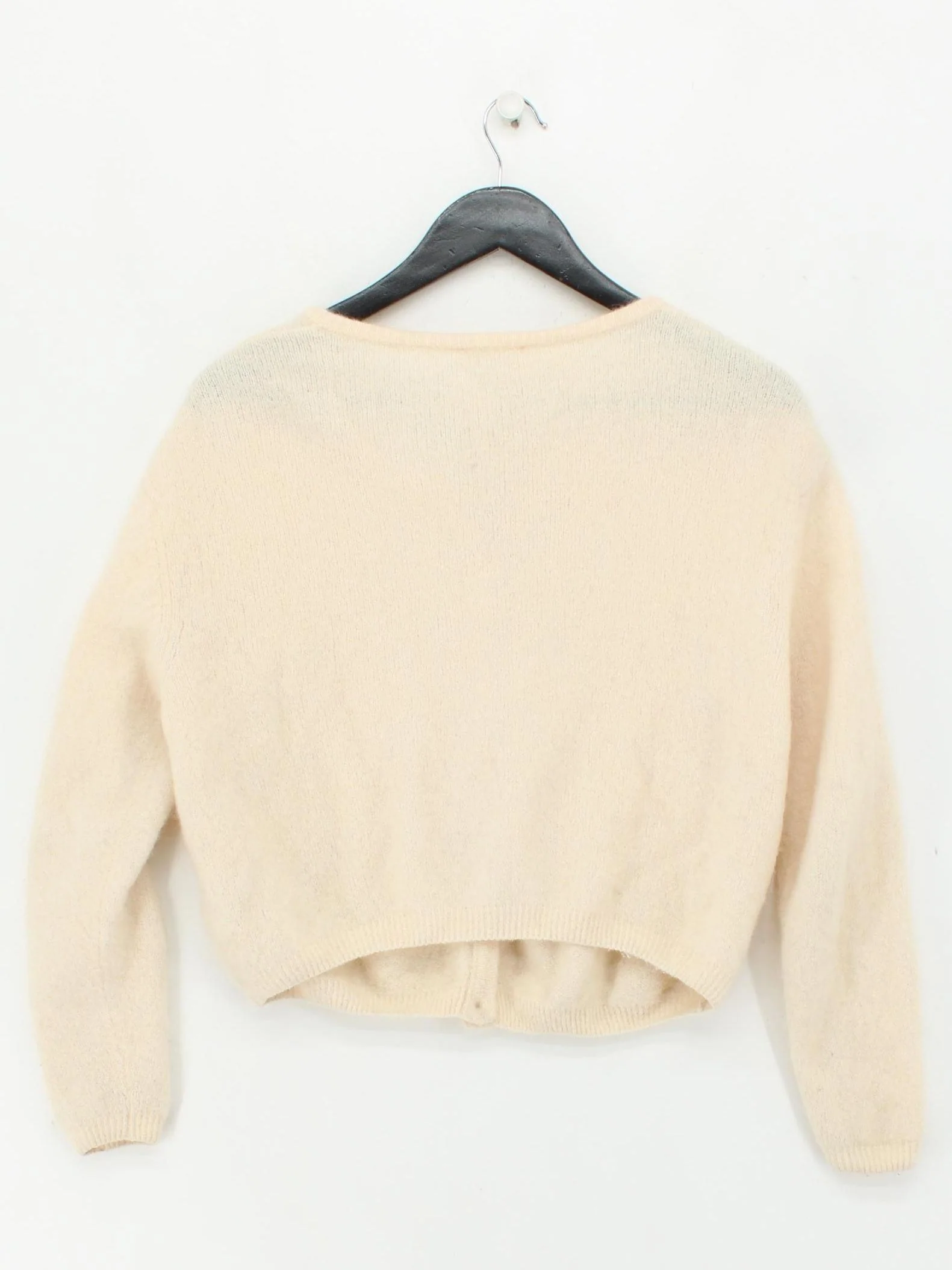 American Vintage Women's Cardigan S Cream Wool with Polyamide, Elastane Cardigan - Image 2