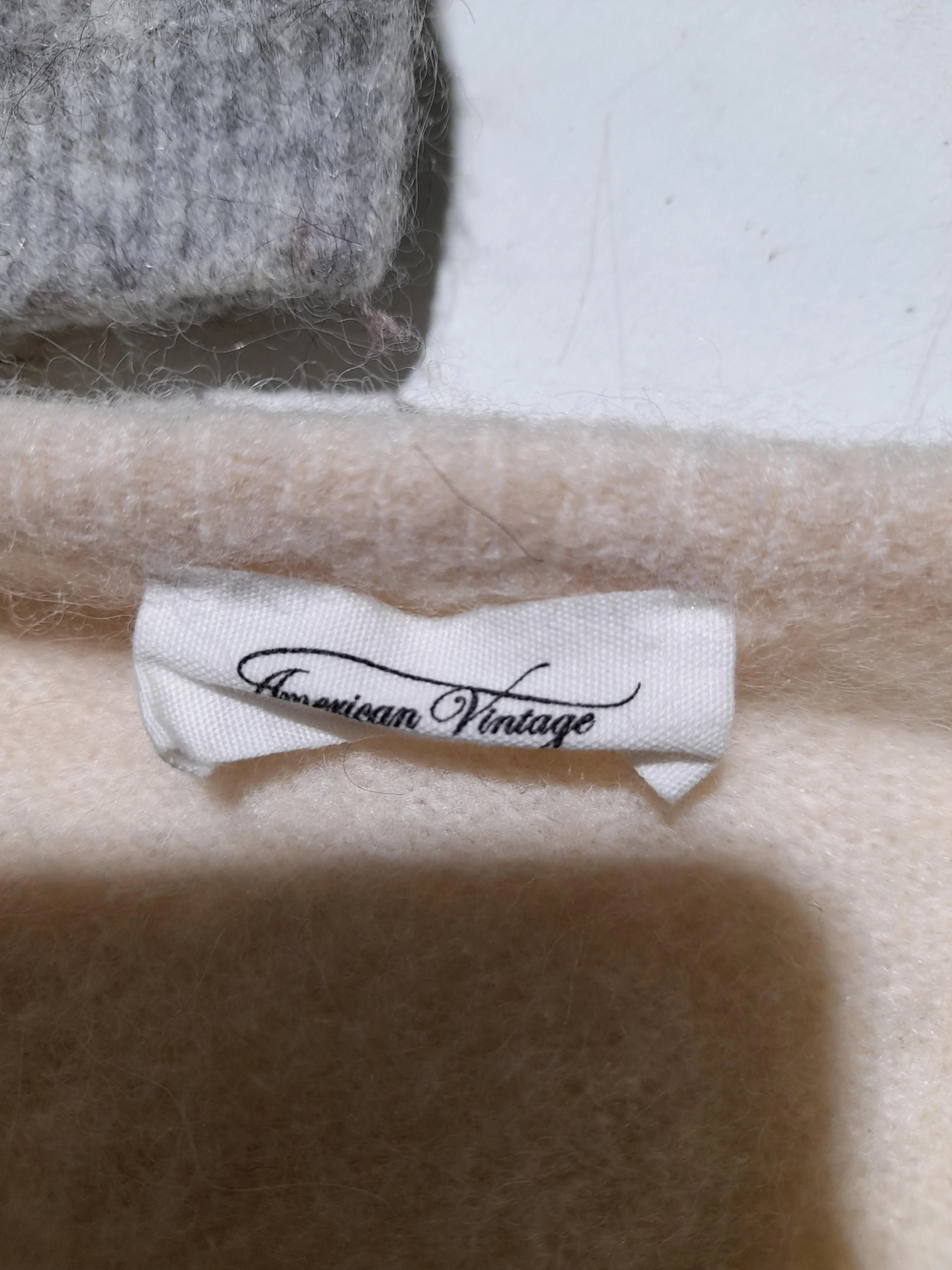 American Vintage Women's Cardigan S Cream Wool with Polyamide, Elastane Cardigan - Image 7