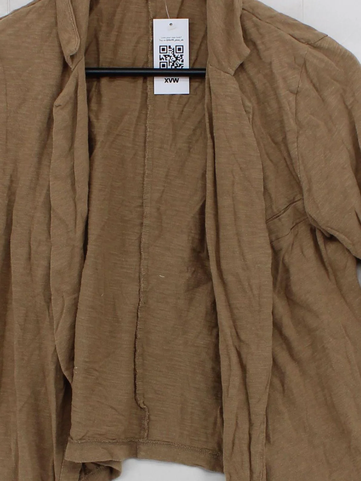 American Vintage Women's Cardigan S Tan 100% Cotton Collared Cardigan - Image 3