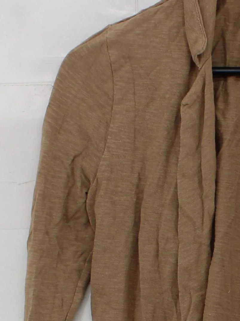 American Vintage Women's Cardigan S Tan 100% Cotton Collared Cardigan - Image 4