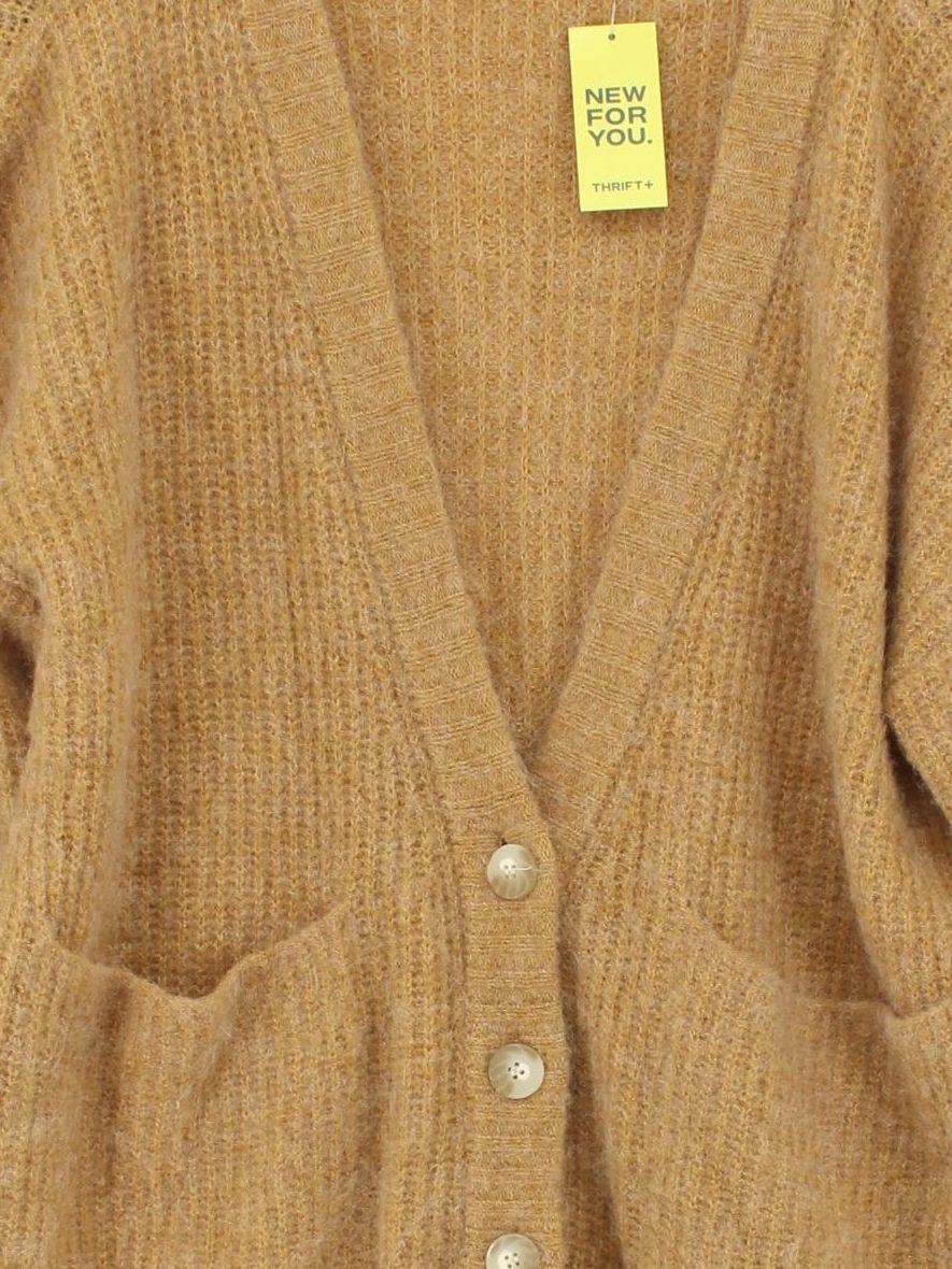 American Vintage Women's Cardigan XS Brown Acrylic - Image 3