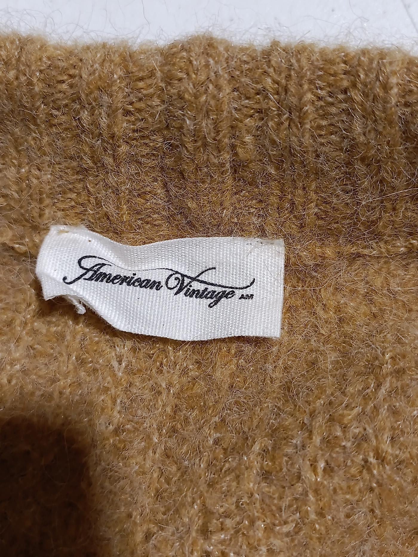 American Vintage Women's Cardigan XS Brown Acrylic - Image 5