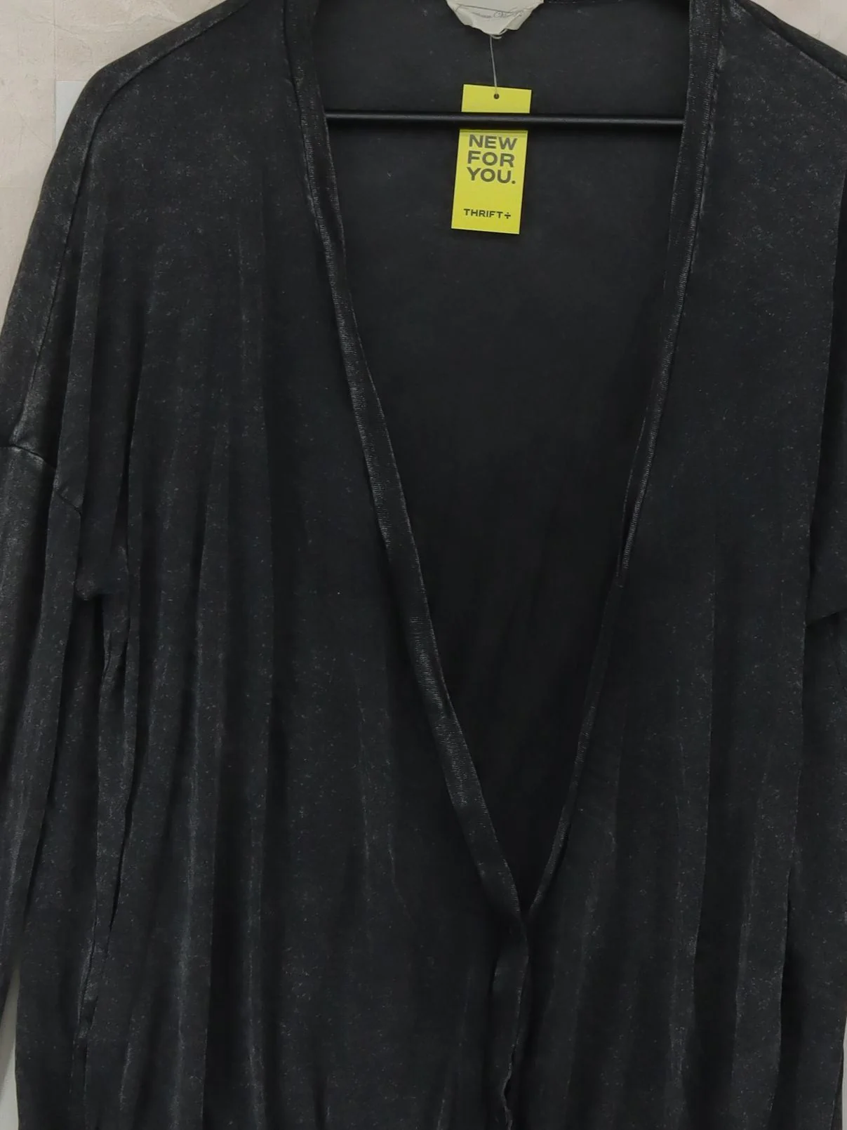 American Vintage Women's Cardigan XS Grey 100% Cotton V-Neck Cardigan - Image 3