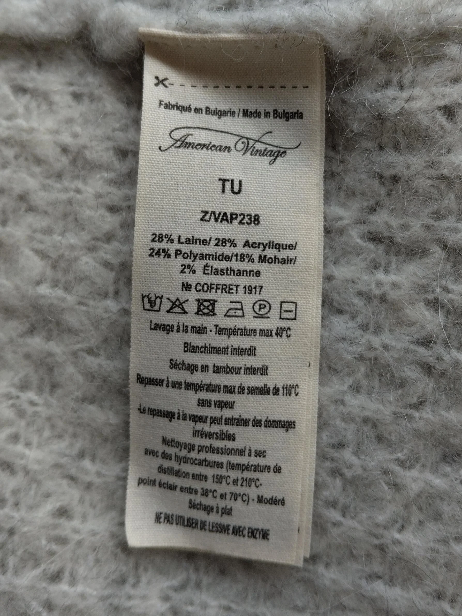 American Vintage Women's Jumper Grey Wool - Image 6